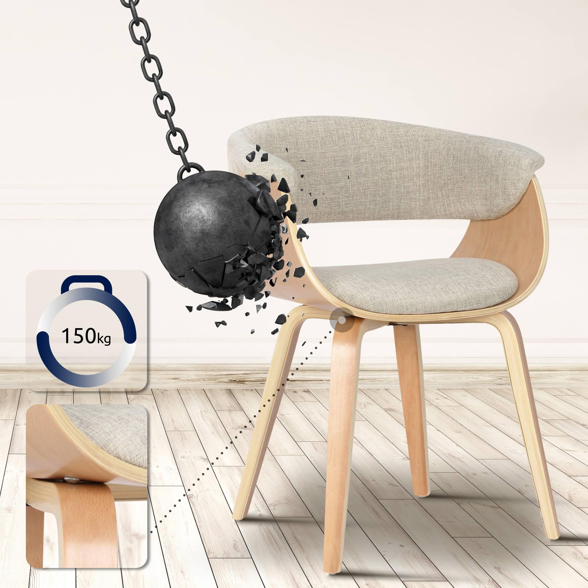 Quasar Legno CLP Sedia Da Panzo Buce Con Ivestimento In Similpelle