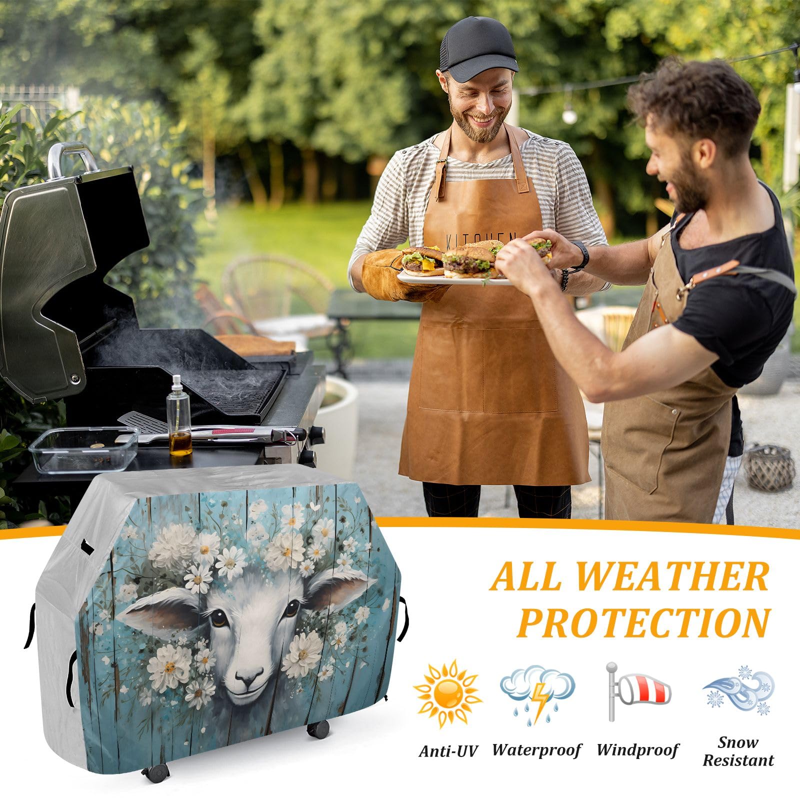 Sheep A - Copertura per barbecue, impermeabile, resistente, per esterni