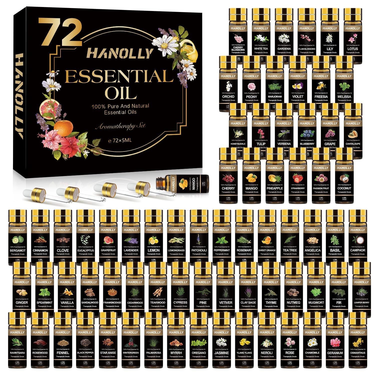 Amazon.com: Essential Oils Set, 72 Pcs Pure Aromatherapy Essential
