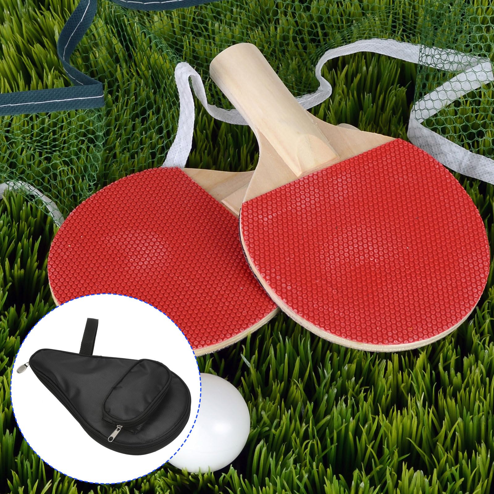 M METERXITY Ping Pong Paddle Cover - Gourd-Shaped Table Tennis Racket Case Bags Containers Apply to Storage Organize (Black) - Image 2