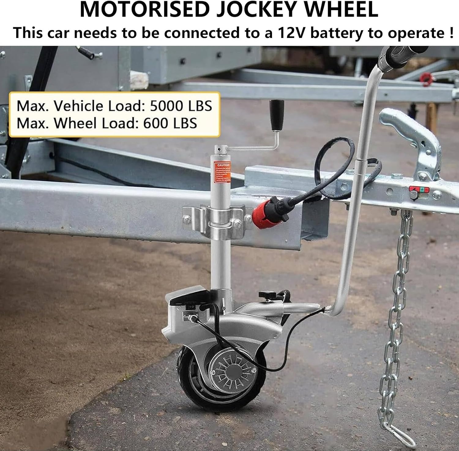 Electric Trailer Mover, 12V 350W/550W Motorized Wheel with 2722KG Max Load & 5-7m/min Speed for Caravan RV Camper