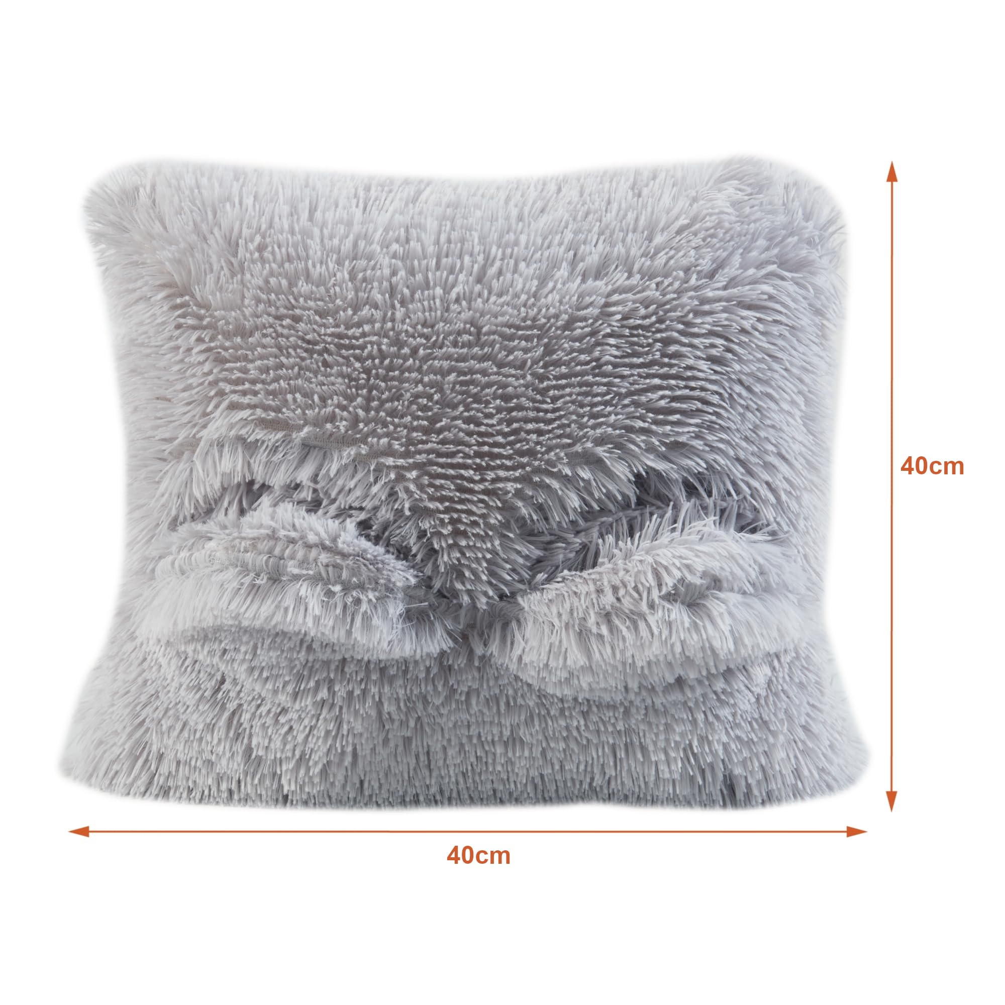 [en.casa] Almohadilla Eléctrica con 2 Aberturas para Pies y Manos Almohada Térmica de Pelusa Apagado Automático Lavable 100W 4 Niveles de Calor Felpa 40 x 40 x 10 cm - Gris