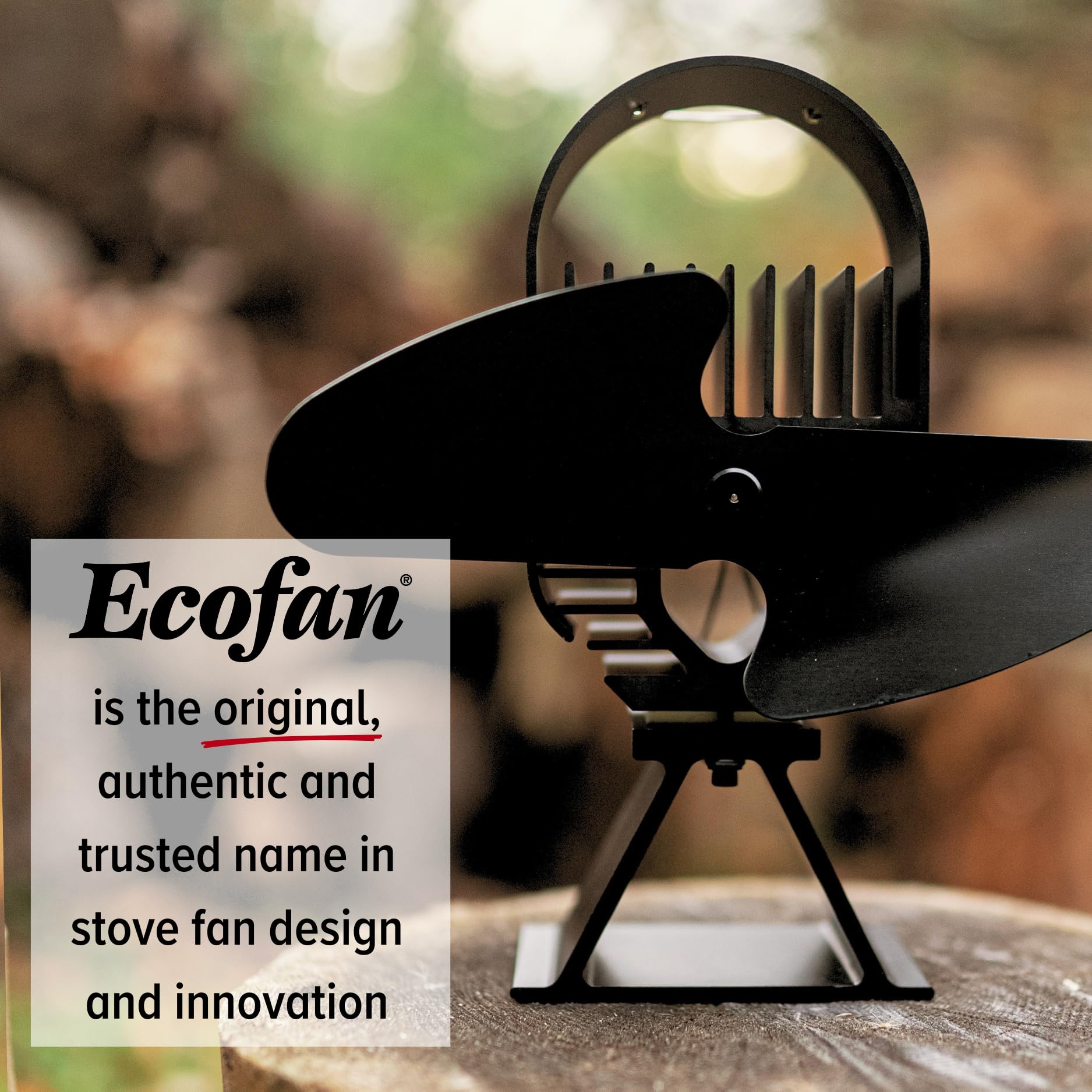 Ecofan AirDeco II Ventilateur de poêle - Technologie basse température - 190 CFM Idéal pour poêles à bois, gaz, granules - Alimenté à la chaleur, Circulation d'air efficace & économies de combustible