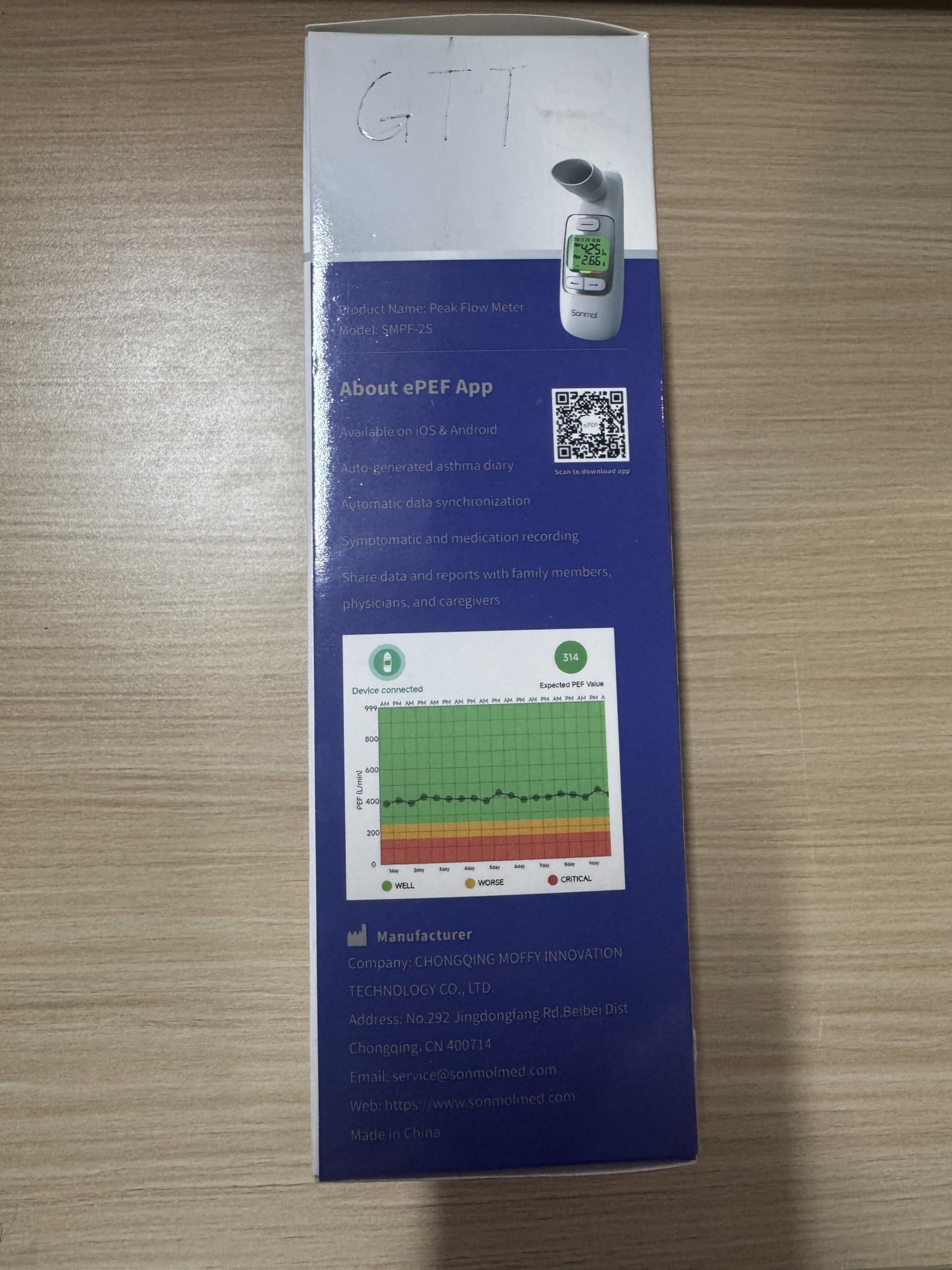 Nascool Peak Flow Meter Spiromètre numérique adulte enfant asthme BPCO PEF FEV1