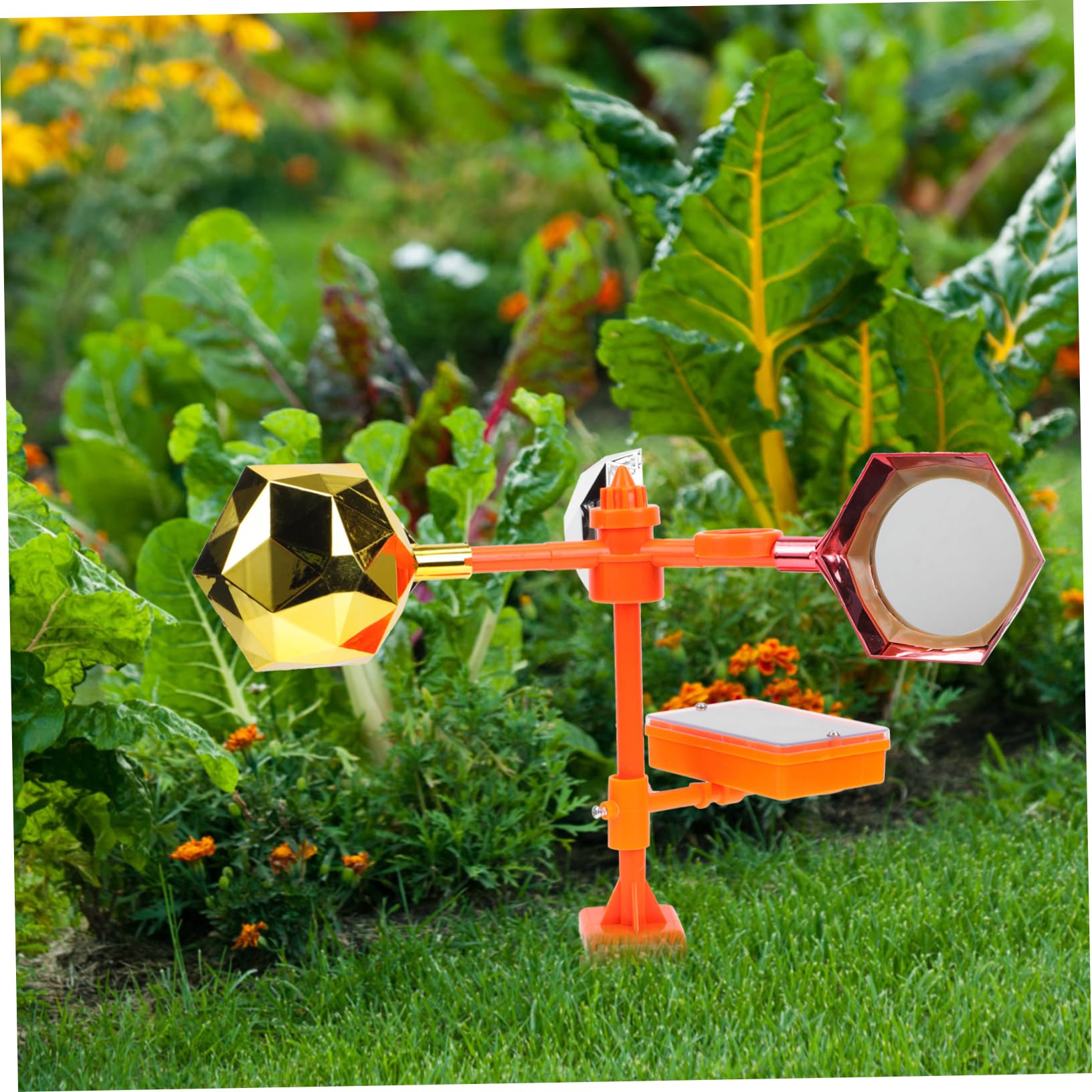 Yardwe 2 Piezas de Reflectante Exterior Cuervo halcón espantapájaros Paloma ahuyentador de pajaros Solar pajaros pájaros para el jardín Impermeable el plastico
