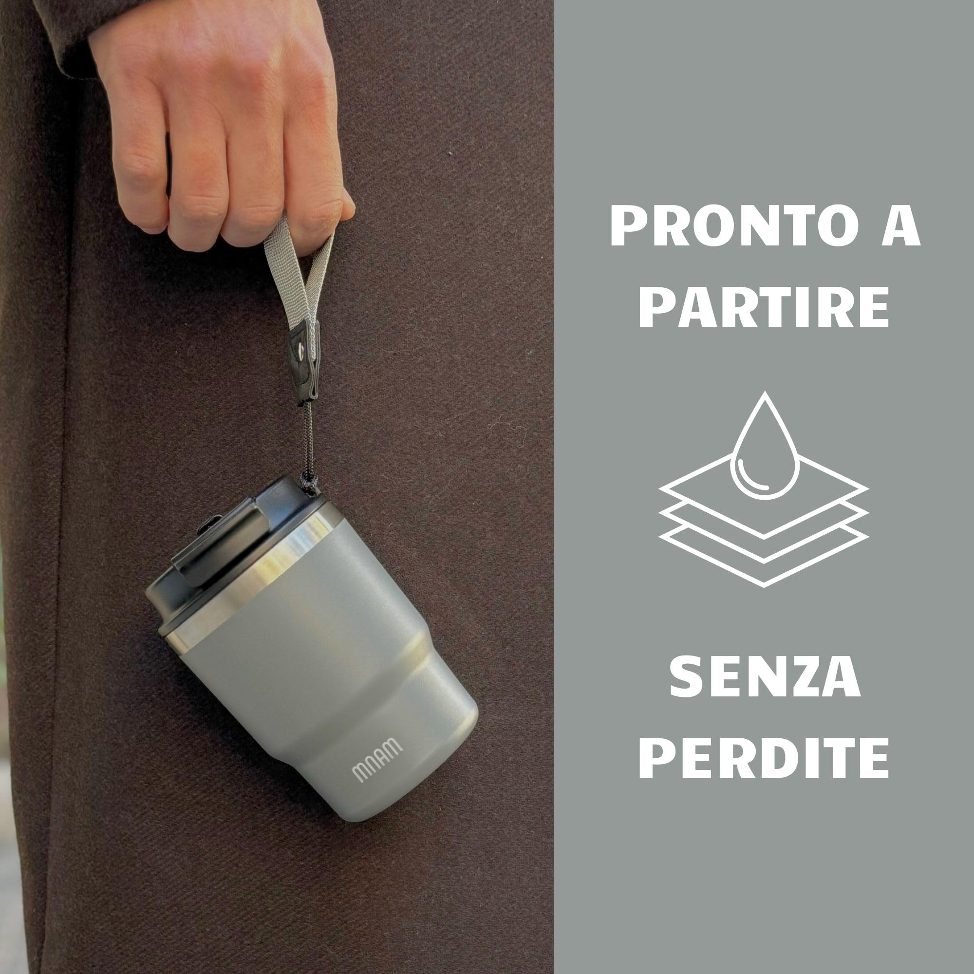 Tazza Termica Caffe 360ml - Mug Termica - Acciaio Inossidabile Isolato ed Ermetico - Tazza Termica da Viaggio - Travel Coffee Mug - Termos Caffè - Themos Te Caldo (360 ml)