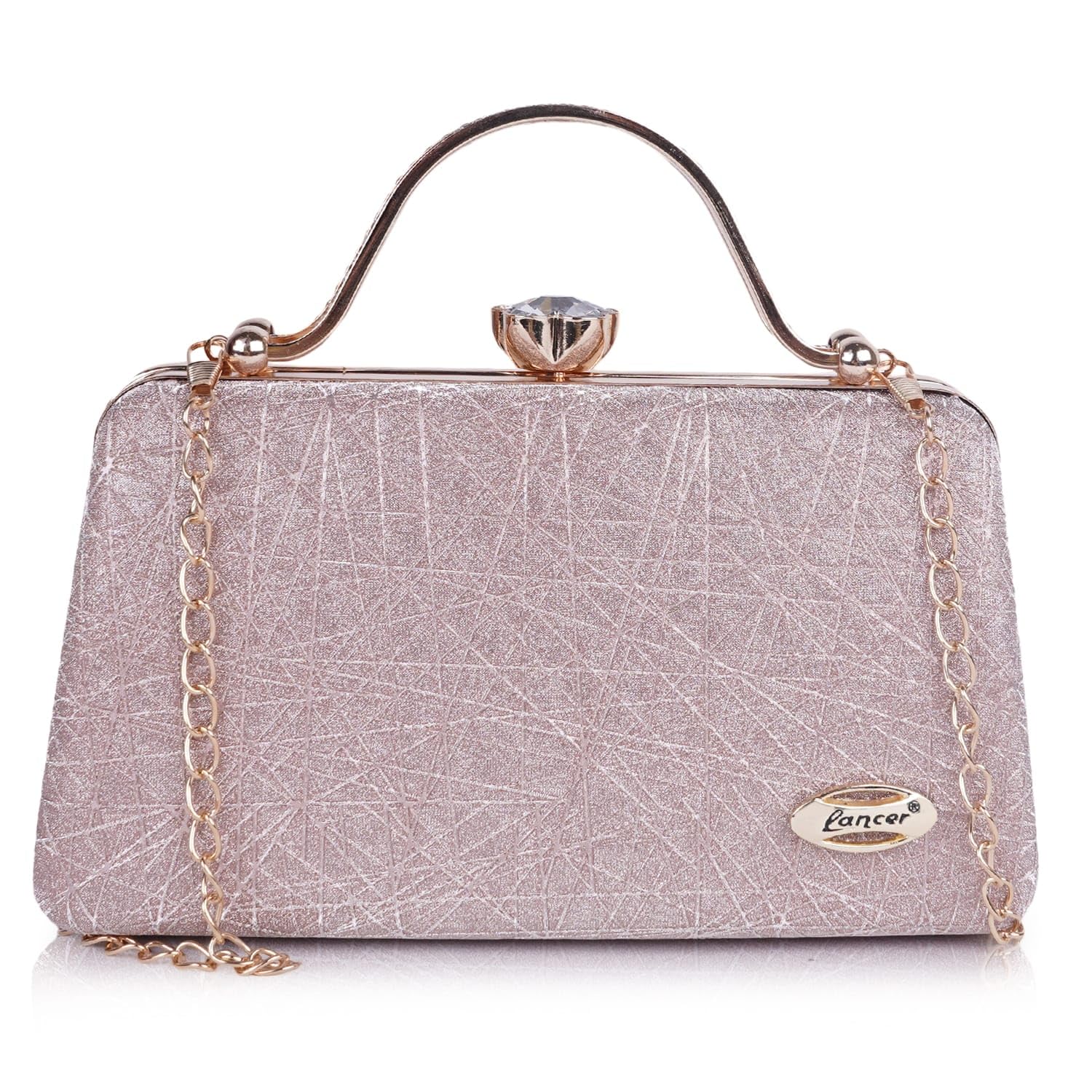 LANCER Elegant And Trendy Womens Handheld Satchel Sling Bag Clutch For Womens (Pink) (B0D41GP42Z) Amazon Price History, Amazon Price Tracker