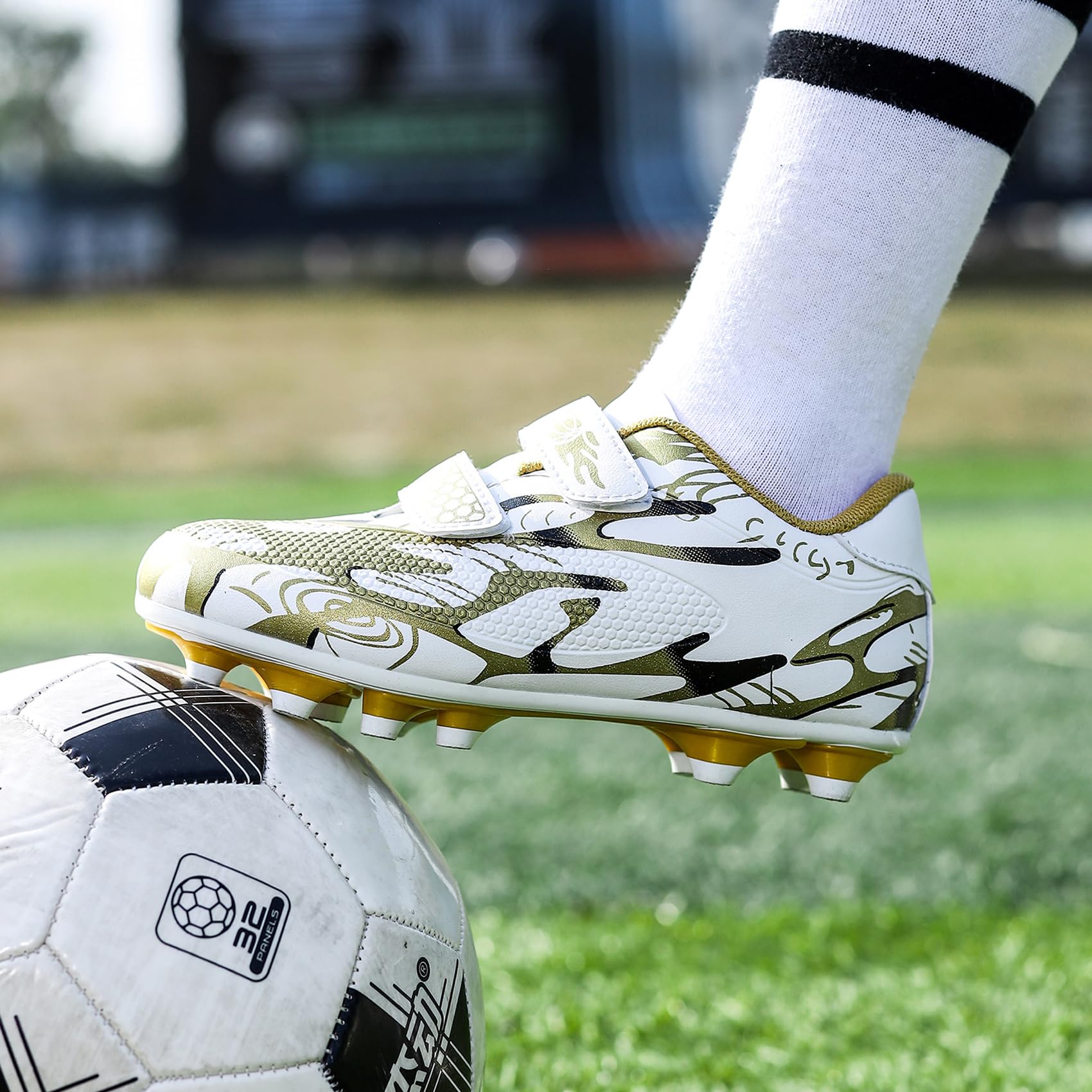 Unitysow Scarpe da Calcio Ragazzi Professionale All'aperto Sportivo Scarpe da Allenamento Bambini Teenager Scarpe Calcetto Spike Tacchetti