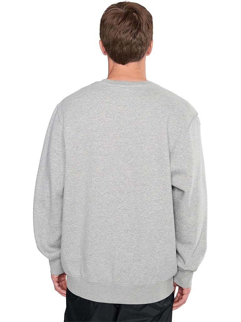 Gray Nike Club Brushed Fleece Crew