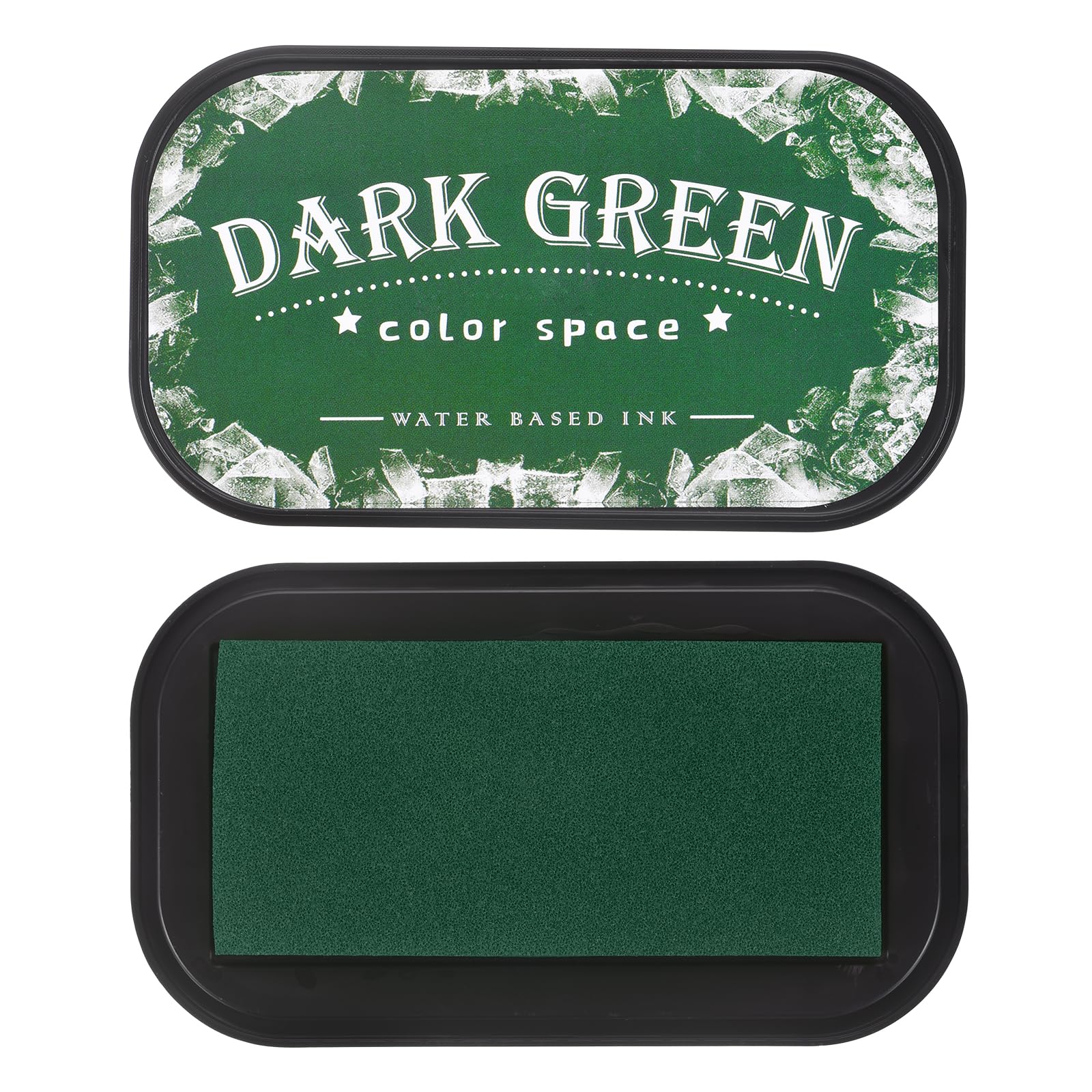 sourcing map Large Ink Pads for Stamps, 3.8 x 2.1 Inch Washable Embossing Craft Ink Pad Stamp for Rubber Stamps, Fingerprint, Scrapbooking, DIY Card Making, Dark Green
