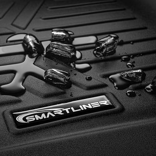 Miniatura 8 de SMARTLINER Juego de alfombrillas de 2 filas de protección para todo tipo de clima, compatible con Chevrolet Silverado 15002020-2024 Silverado 2500