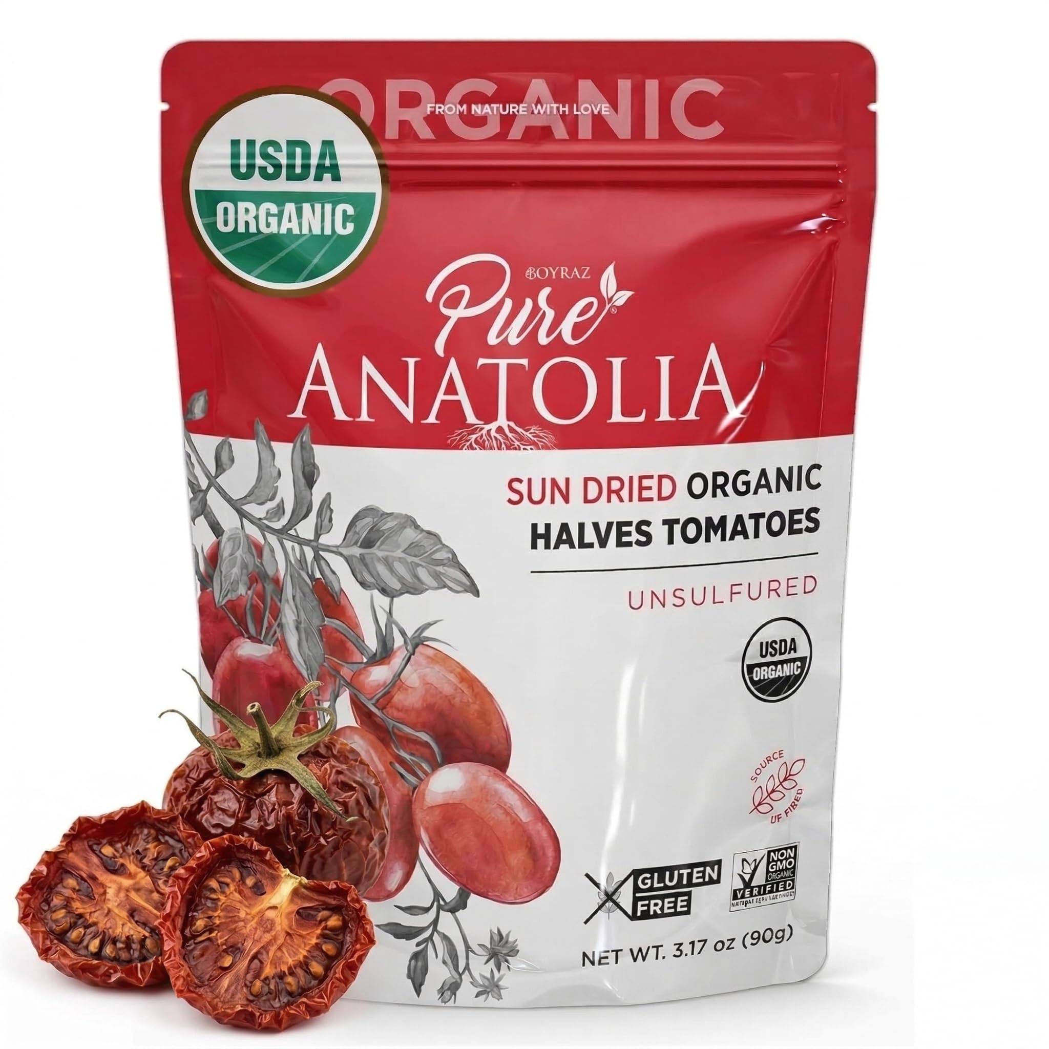 Amazon.com: Pure Anatolia Organic Sun-Dried Tomatoes Halves Cut 
