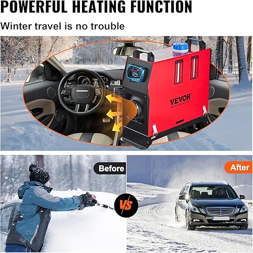 Miniatura 15 de VEVOR Calentador de aire diésel, calentador diésel todo en uno de 12 V 8 KW, calentador de estacionamiento diésel con control remoto y silenciador