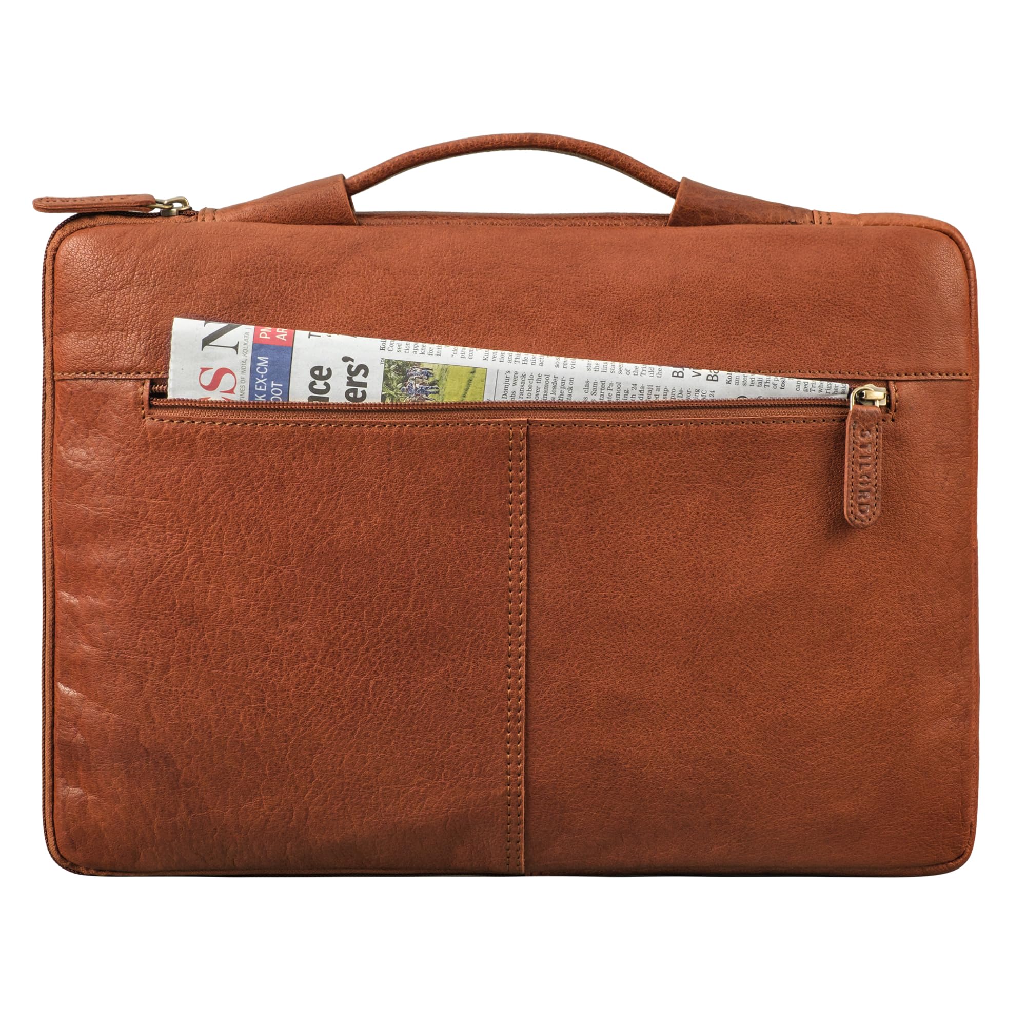 STILORD Kit 15.6 Pulgadas Maletín para Portátil Maletín de Cuero Hombres Cuero Genuino Laptop Case Piel Premium Bolsa para Portátiles Hombre Color:maraska - marrón