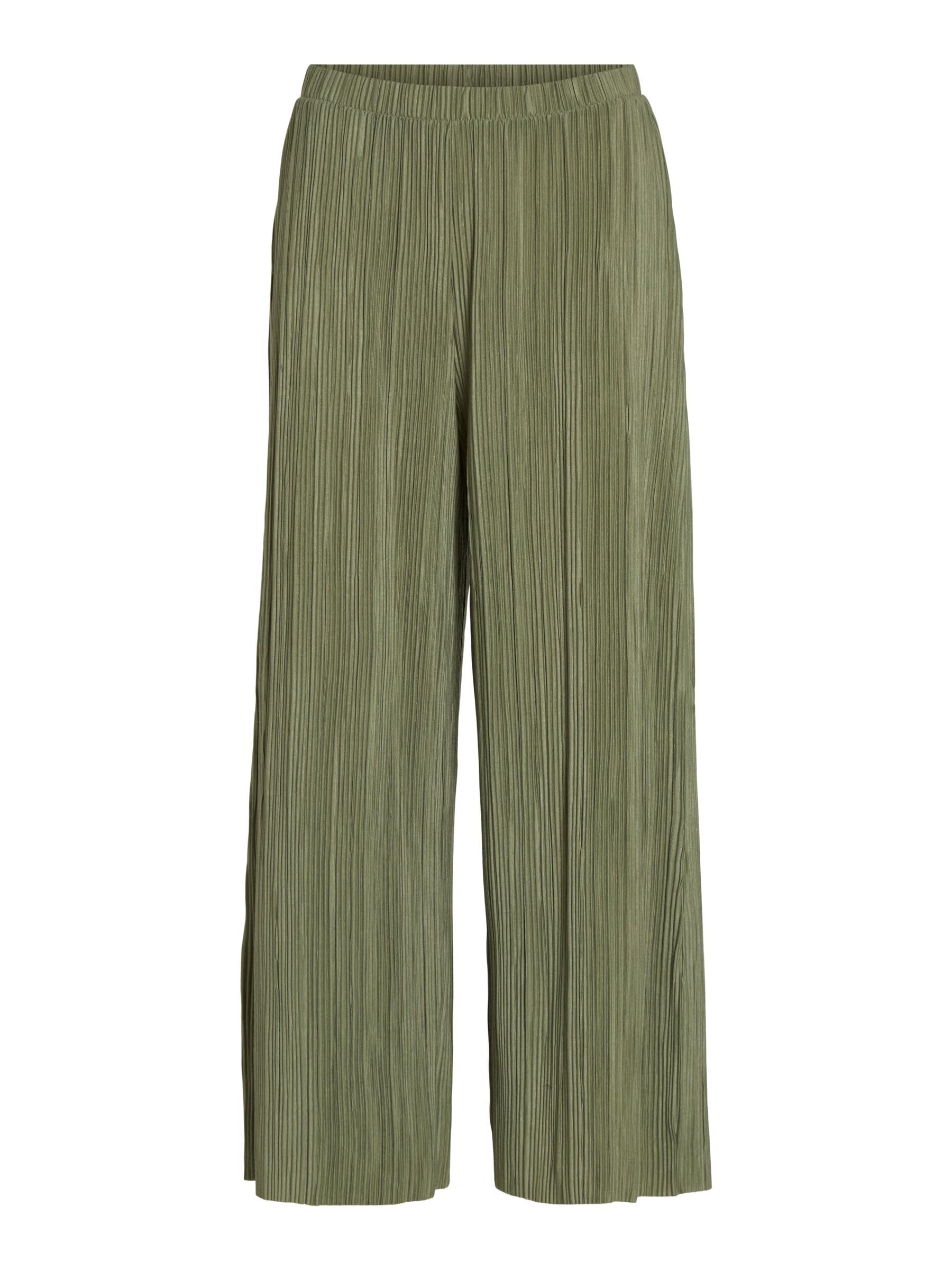 Vila Women's Oil Green Viplisa Hw Culotte Pants-Noos Trousers, Xl