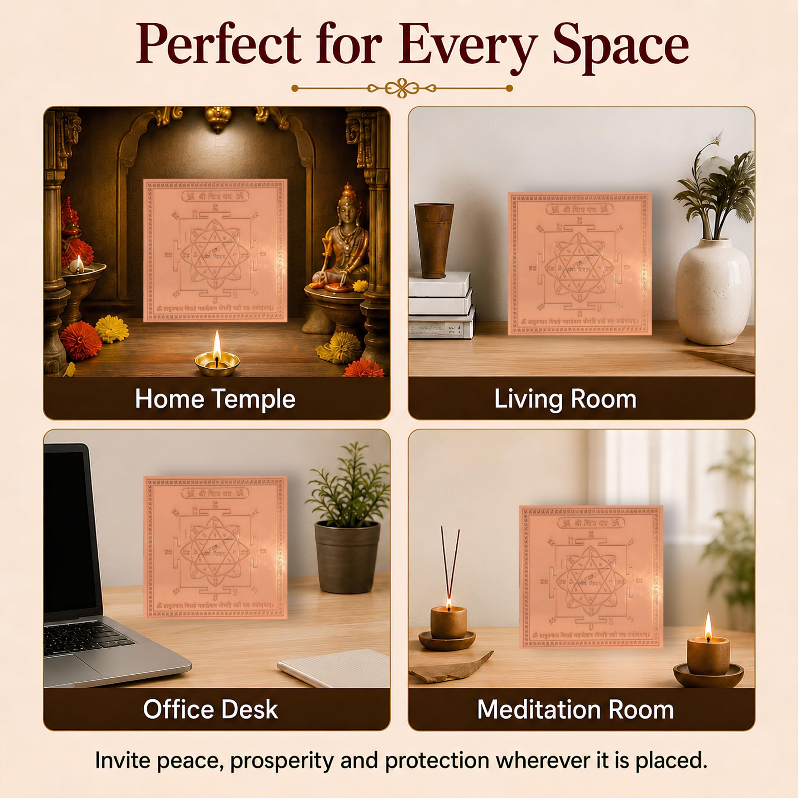 Copper Shiv Yantra - Spiritual Protection & Peace -6