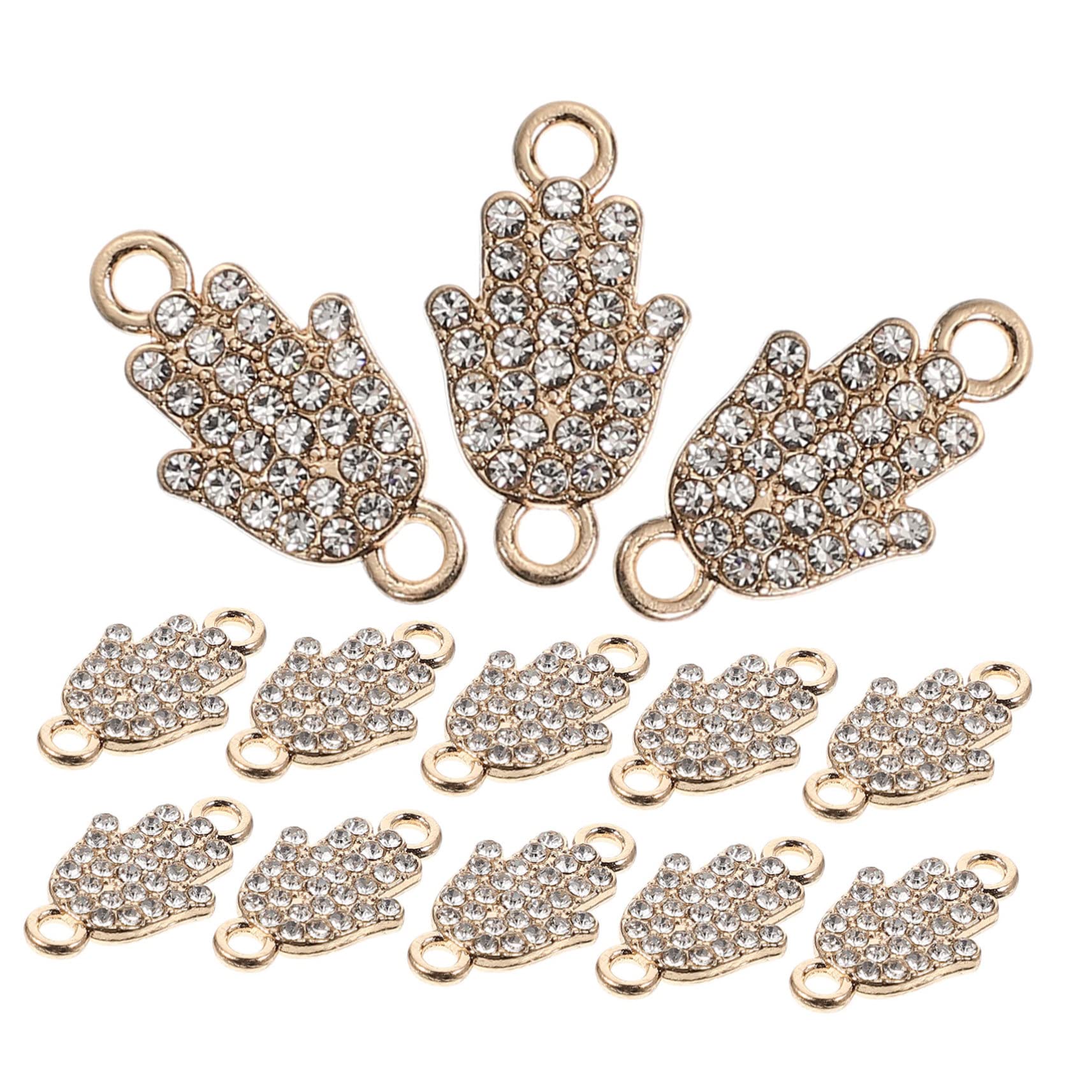 SHINEOFI 40 Pz Pendente Appeso Fascino Della Mano Fascini Fai Da Te A Mano Fascini A Forma Di Mano Connettore Di Collegamento Artigianato Fascino Appeso Fascini Della Mano Connettore Di