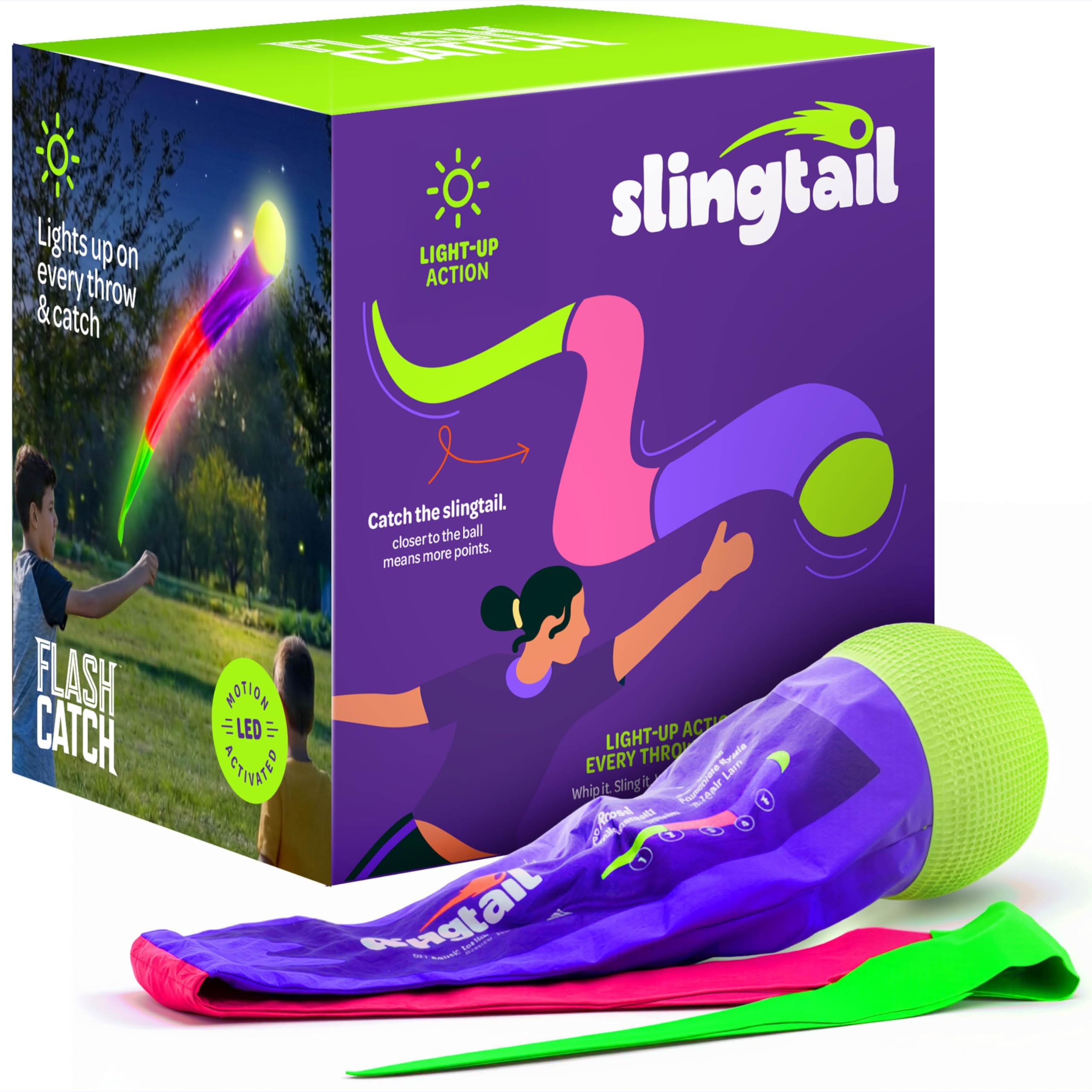 Light-up Slingtail Ball Toy - Toys for Boys Ages 8 9 10 11 12 13 - Birthday Gifts for Teens - Teen Boys Gift Ideas - 12 Year Old Boy Gifts - Cool Summer Beach Outdoor Games for Kids, Teenage