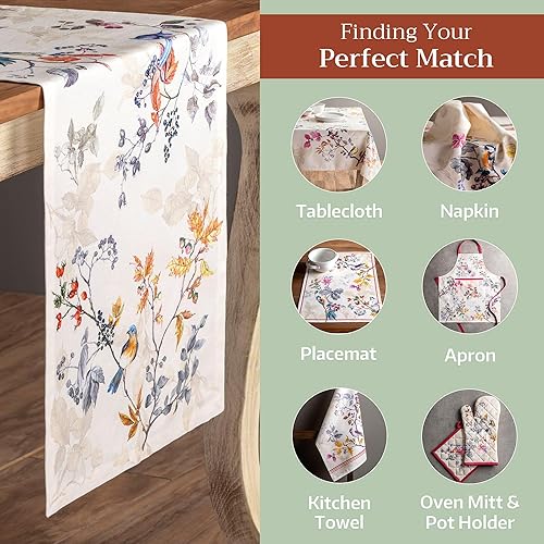 Miniatura 5 de Camino Maison d' Hermine de mesa, 100 % algodón, diseño para Día de Acción de Gracias y Navidad