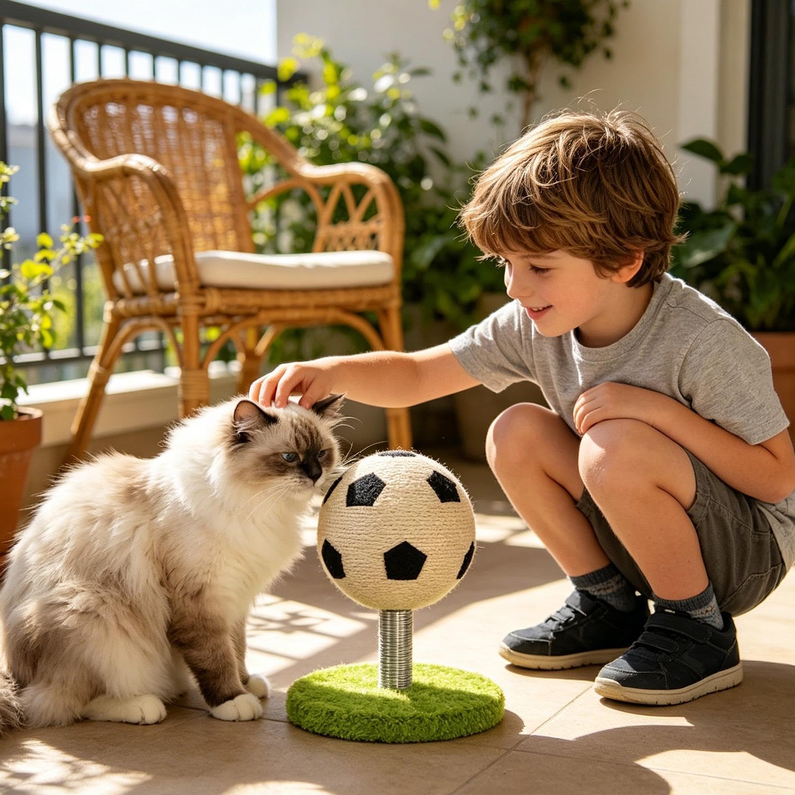 Katzenkratzball Kratz-Fußball Zur Bereicherung Von Haustieren | Katzen Unterhaltungsball Für Tägliches Training Stressabbau Und Unterhaltung Im Eigenen Zuhause Drinnen Wie Draußen