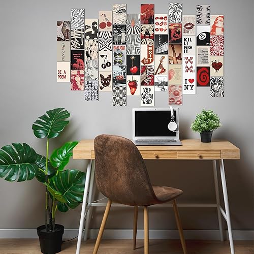 Miniatura 4 de TRAMIN 50 piezas de decoración de habitación de chica del centro, carteles de chicas del centro de la ciudad, imágenes Y2k, kit de collage retro