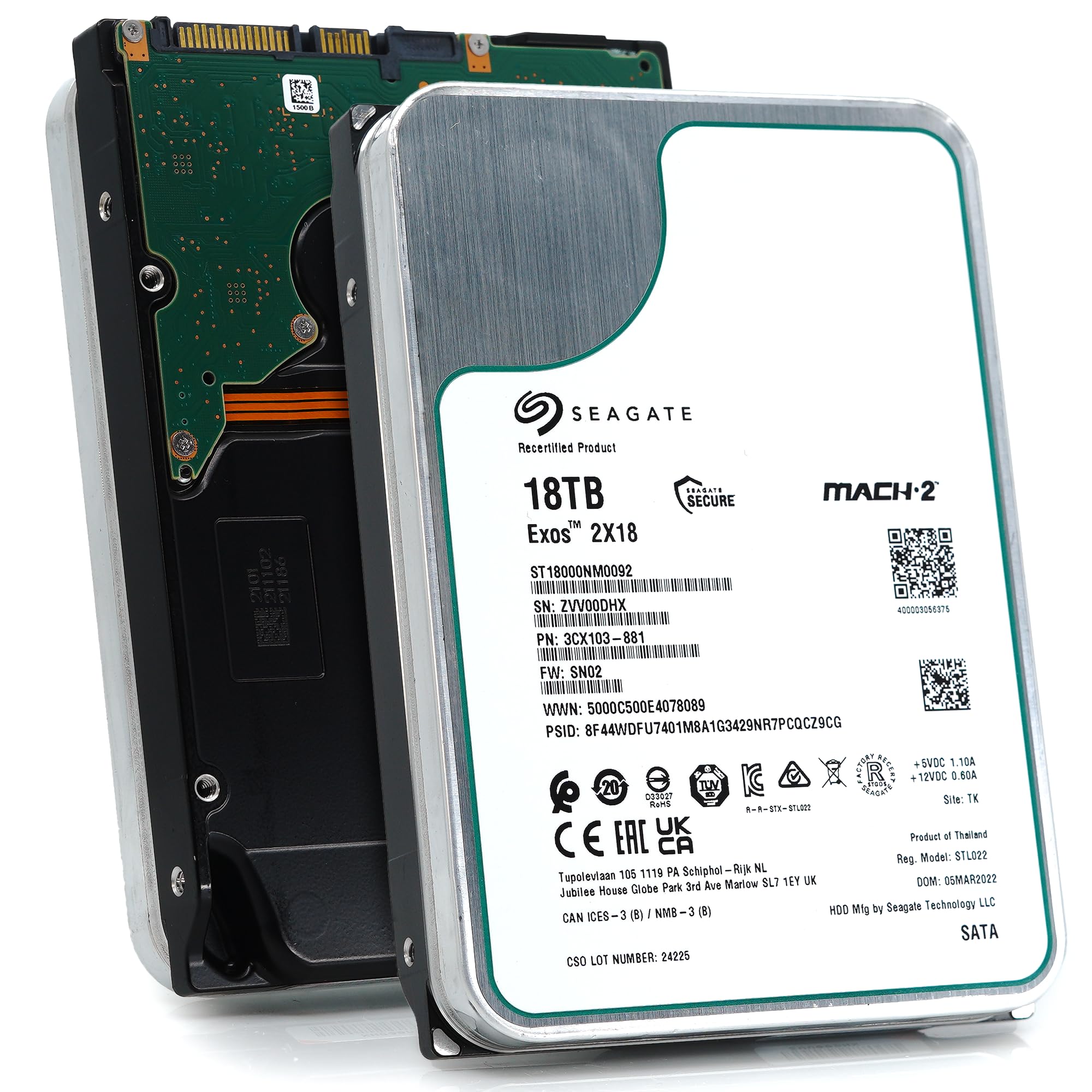 Seagate Exos Mach.2 18TB Enterprise Hard Drive HDD SATA 6Gb/s
