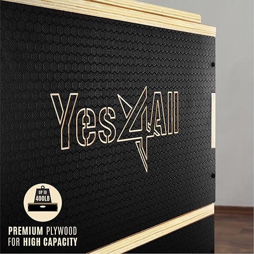 Miniatura 5 de Yes4All - Caja pliométrica de madera 3 en 1, caja pliométrica para entrenamiento de salto, cajas de salto para ejercicio de gimnasio en casa y