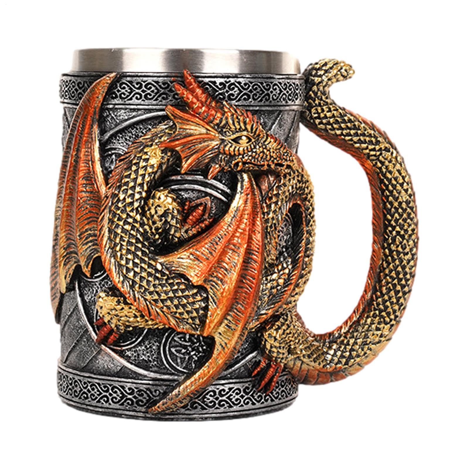 Dragon Beer Cup - Boccale da birra gotico con drago