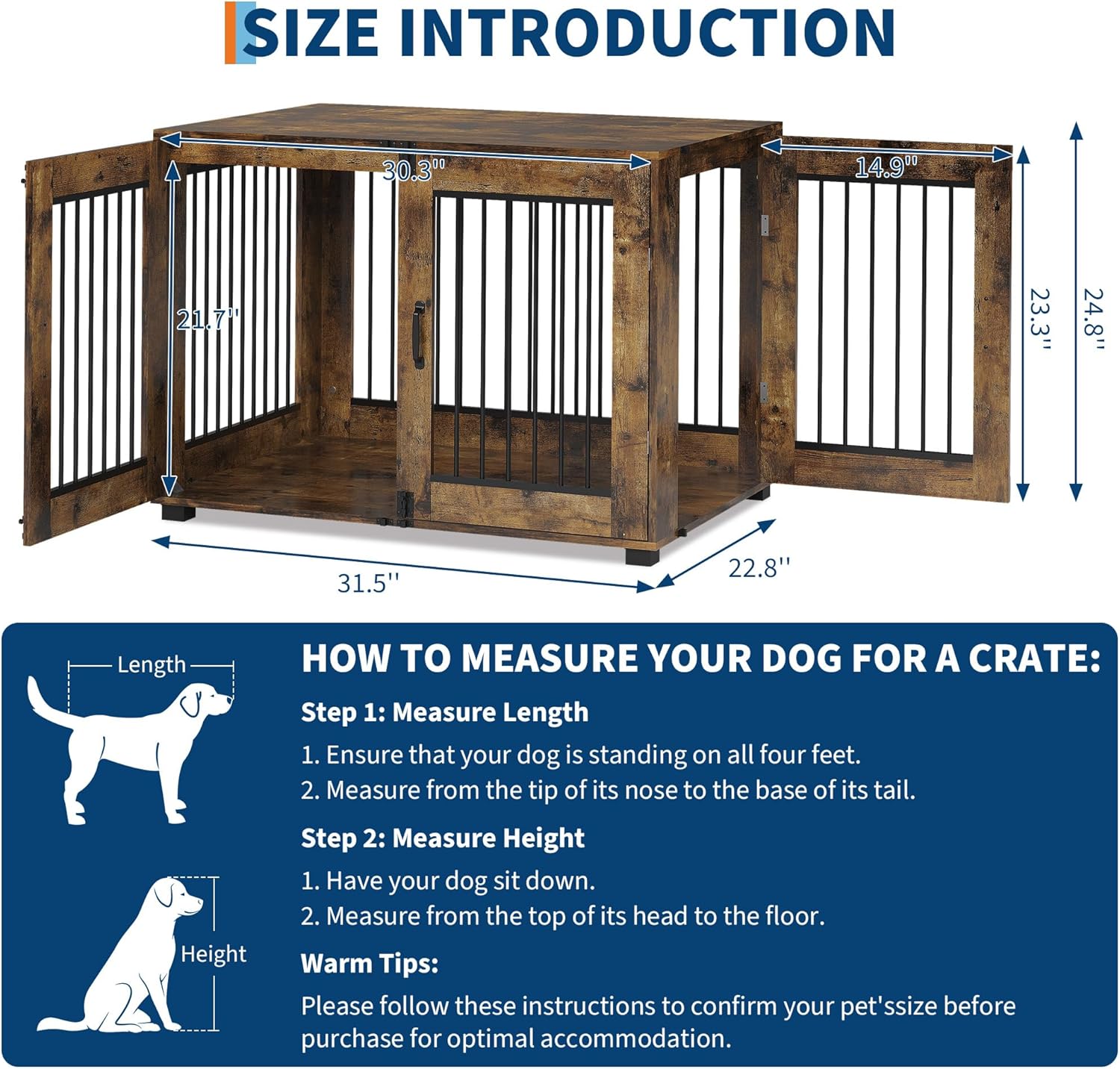 Chic and Functional: The 31.5" L Stylish Dog Crate That Doubles as Furniture!