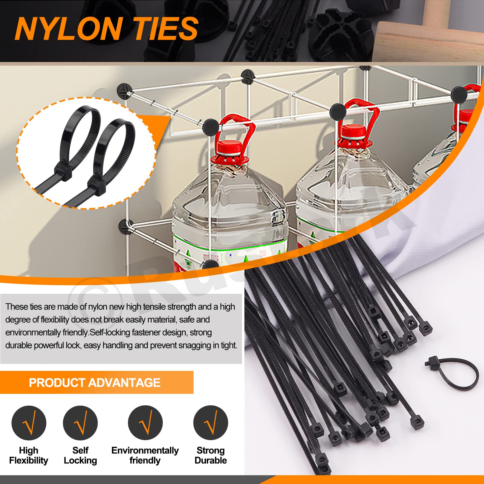 Amazon.com: Rustark 91Pcs Black Wire Grid Cube Connectors