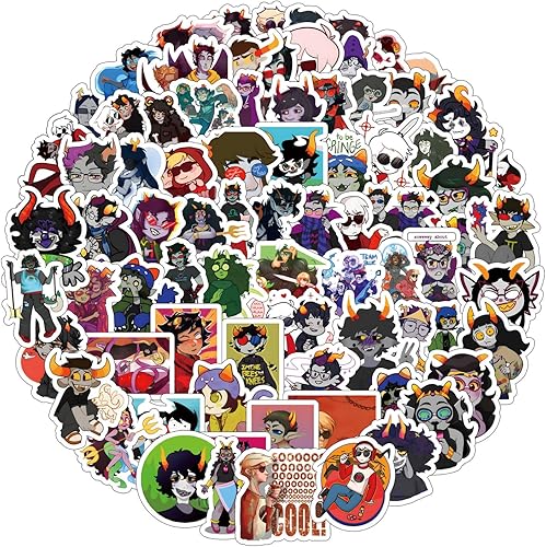 120 calcomanías Homestuck de dibujos animados, juego de anime, impermeables, calcomanías de vinilo para botella de agua, laptop, teléfono, álbumes