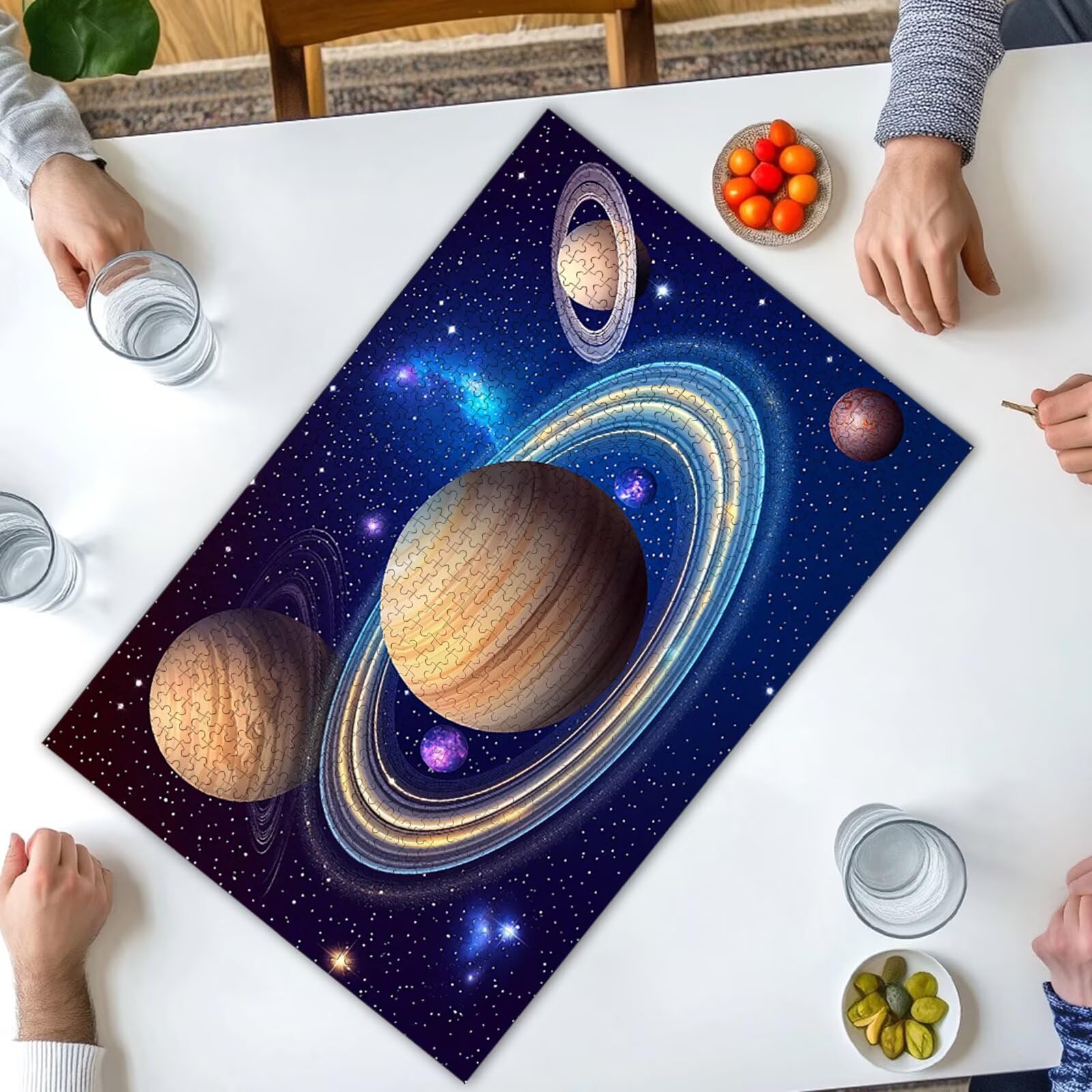 Puzzle Pianeta, Puzzle 1000 Pezzi Cielo Stellato in Legno Impegnativi per Adulti, Misura: 75x50 cm, Gioco Educativo Fai Da Te con Scatola Regalo per Adulti, Puzzles per Decorazione & Regalo, -3580