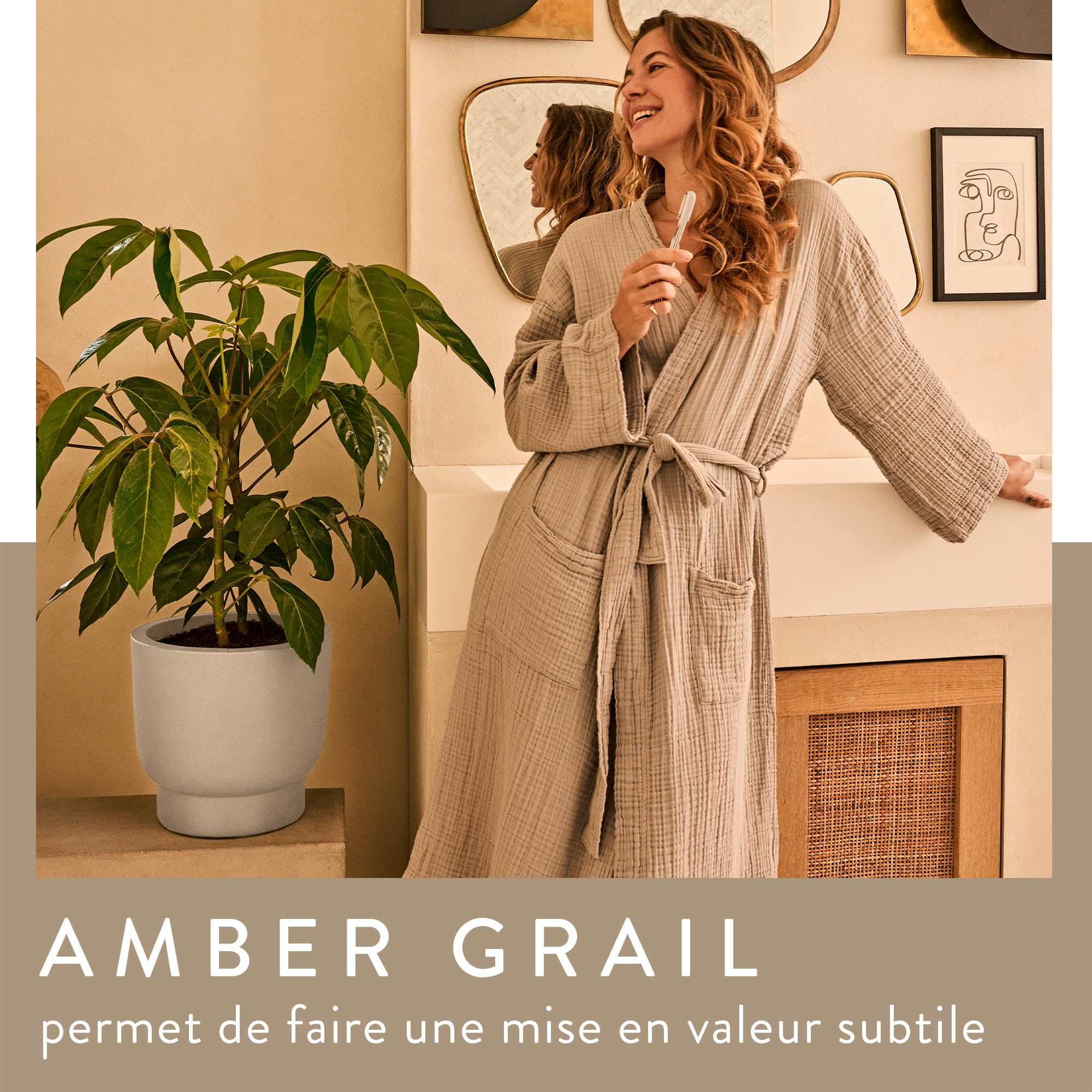 Elho Amber Grail 30cm Pot de Fleurs - Linen White | Ø 29.5 x H 28.3 cm | Adapté à l’intérieur et à l’extérieur | Plastique 100 % recyclé