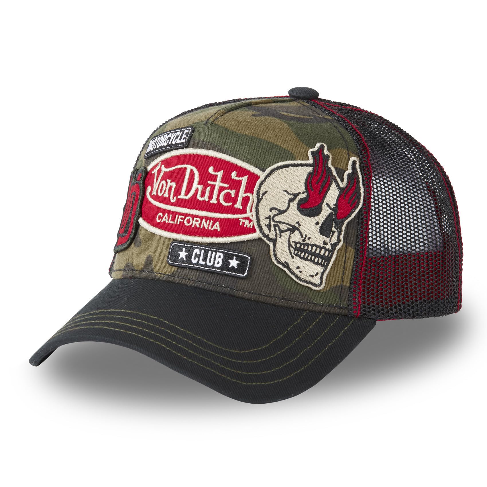 Casquette Trucker Von Dutch ajustable avec patchs rétro authentiques - 6