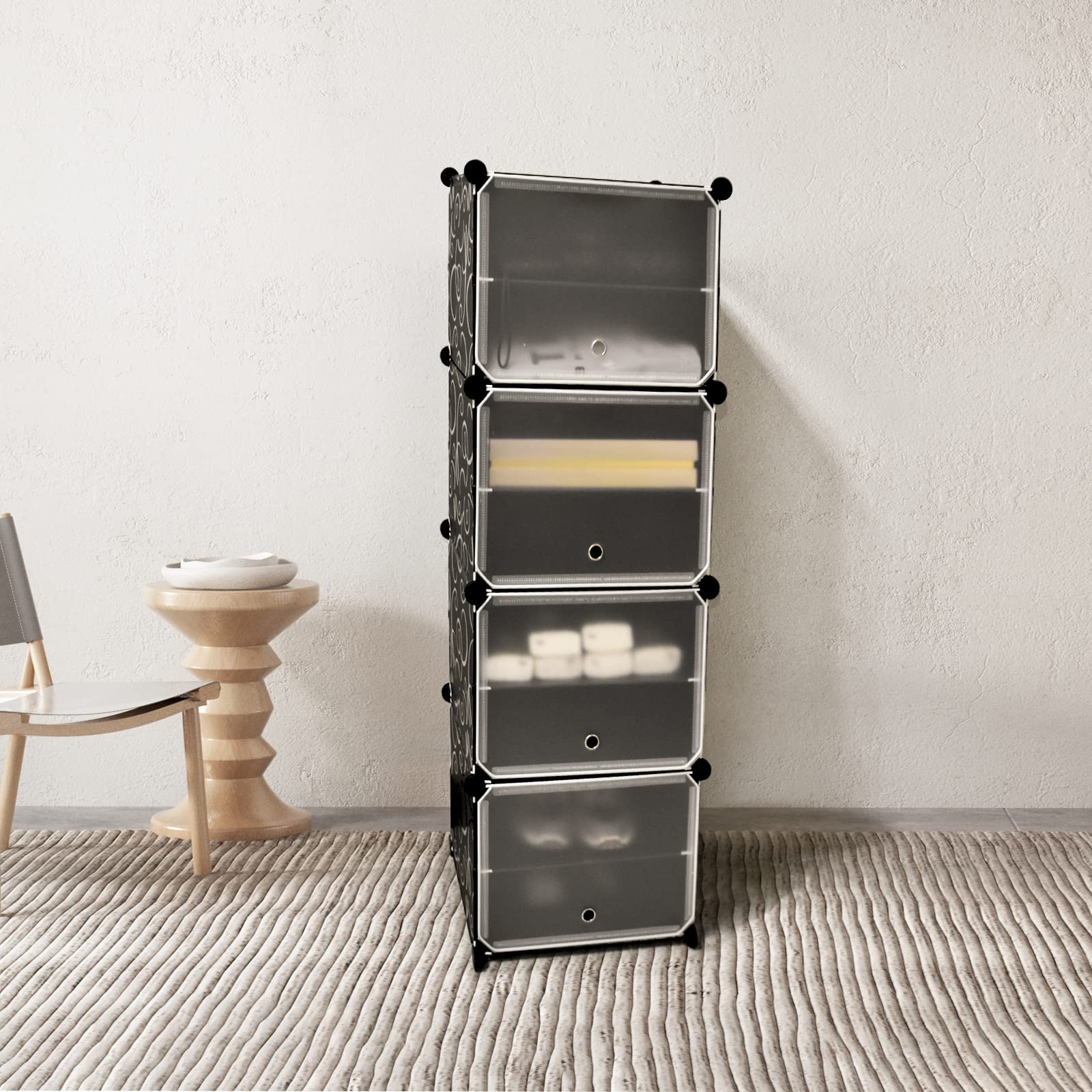 Buy Portable Shoe Rack Organizer, 8Tier Plastic Cube Storage Tower