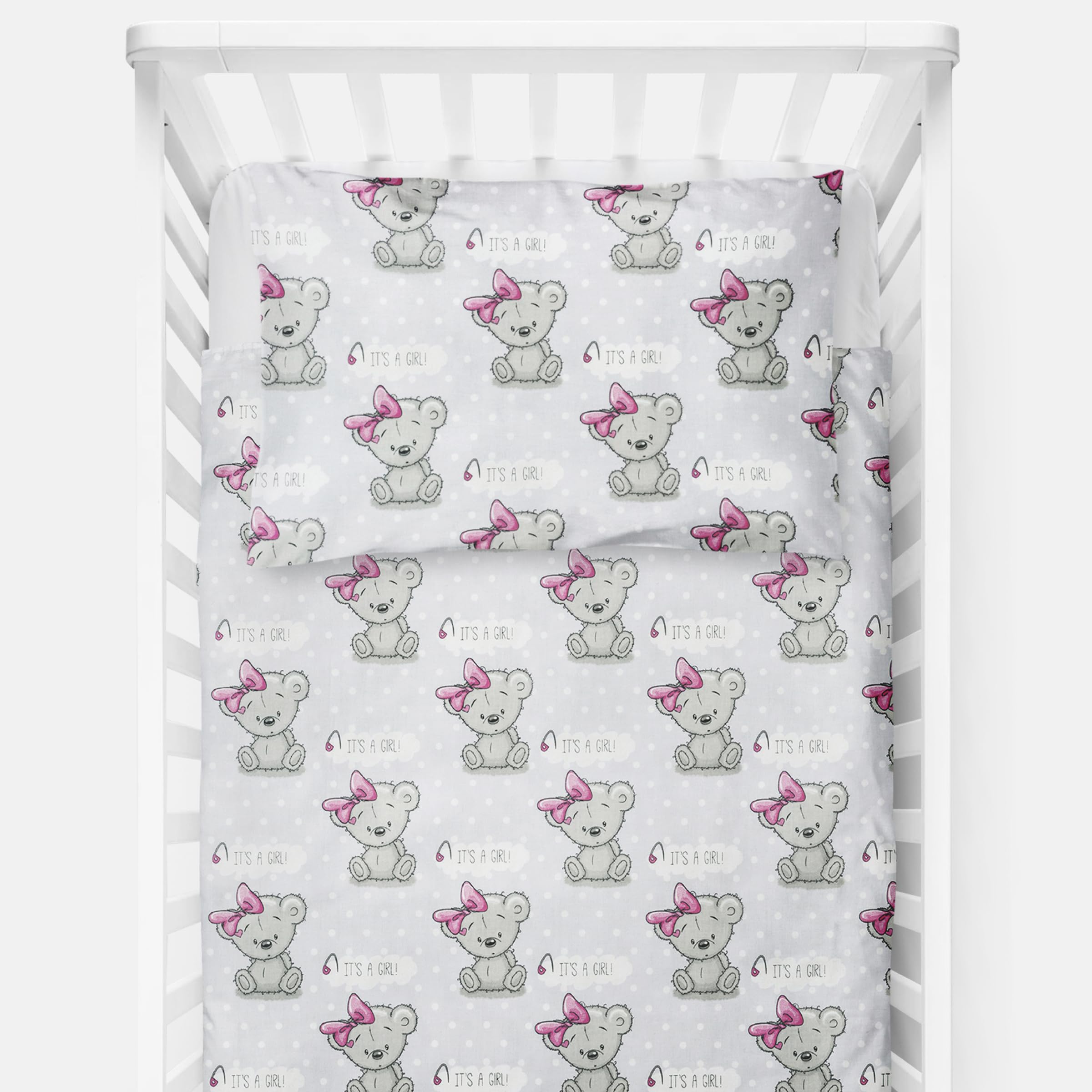 Baby Comfort 4 Piece Toddler Kids Cot Bed Set 120x90 cm Duvet Pillow Duvet Cover Pillowcase 12M+ (Foxes and rabbits) — view 62