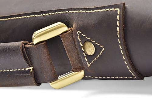 Miniatura 7 de Hølssen Maletín de cuero para hombre (genuino) Vintage Crossbody 15" Laptop Bag