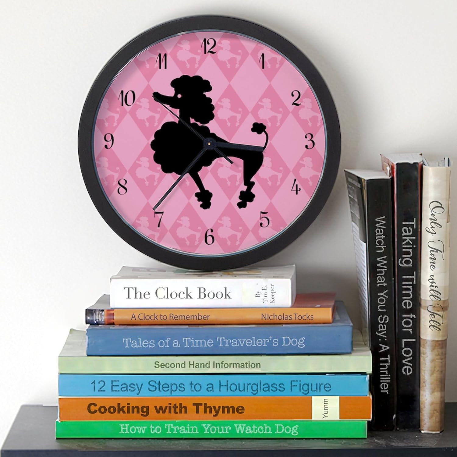 CafePress Poodle in Pink 10" Wall Clock for Livingroom, Kitchen, or Office