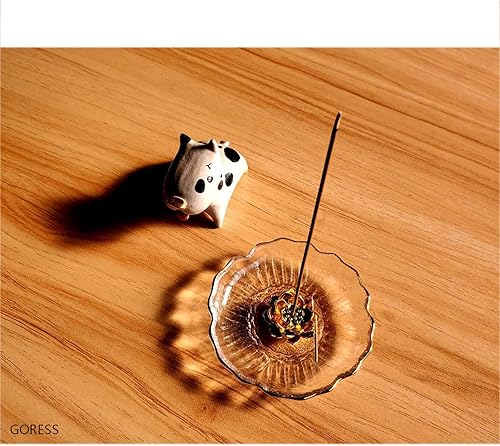 Miniatura 3 de Quemador de cono de incienso, flor de loto de cristal, soportes para cono de incienso para meditación, yoga, decoración del hogar, regalo