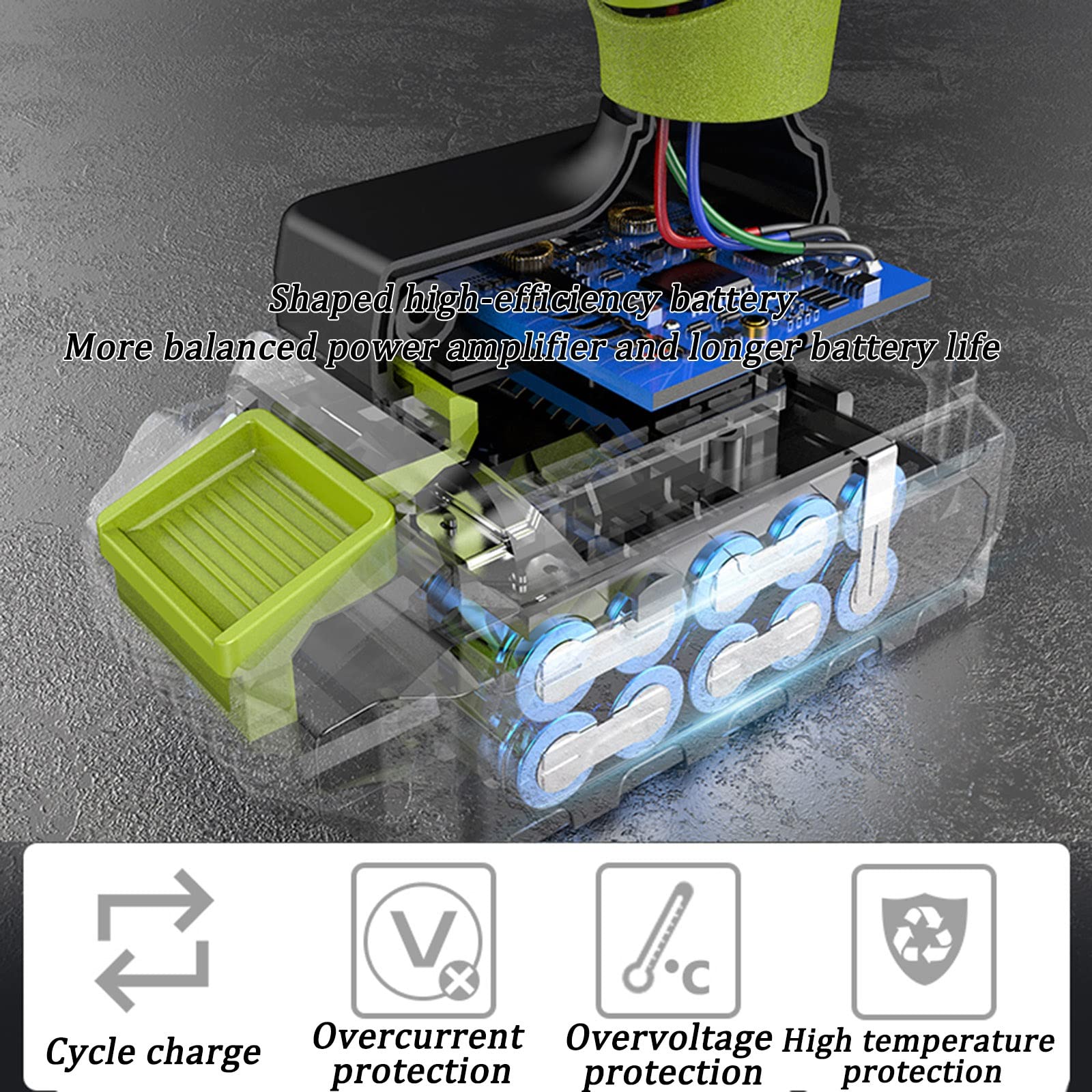 Mini piła łańcuchowa 6-calowa, ręczna akumulatorowa elektryczna piła łańcuchowa z 2 akumulatorem i ładowarką,4 łańcuchy, cięcia drewna, drzew, gałęzi, drewna (Color : 68900H)
