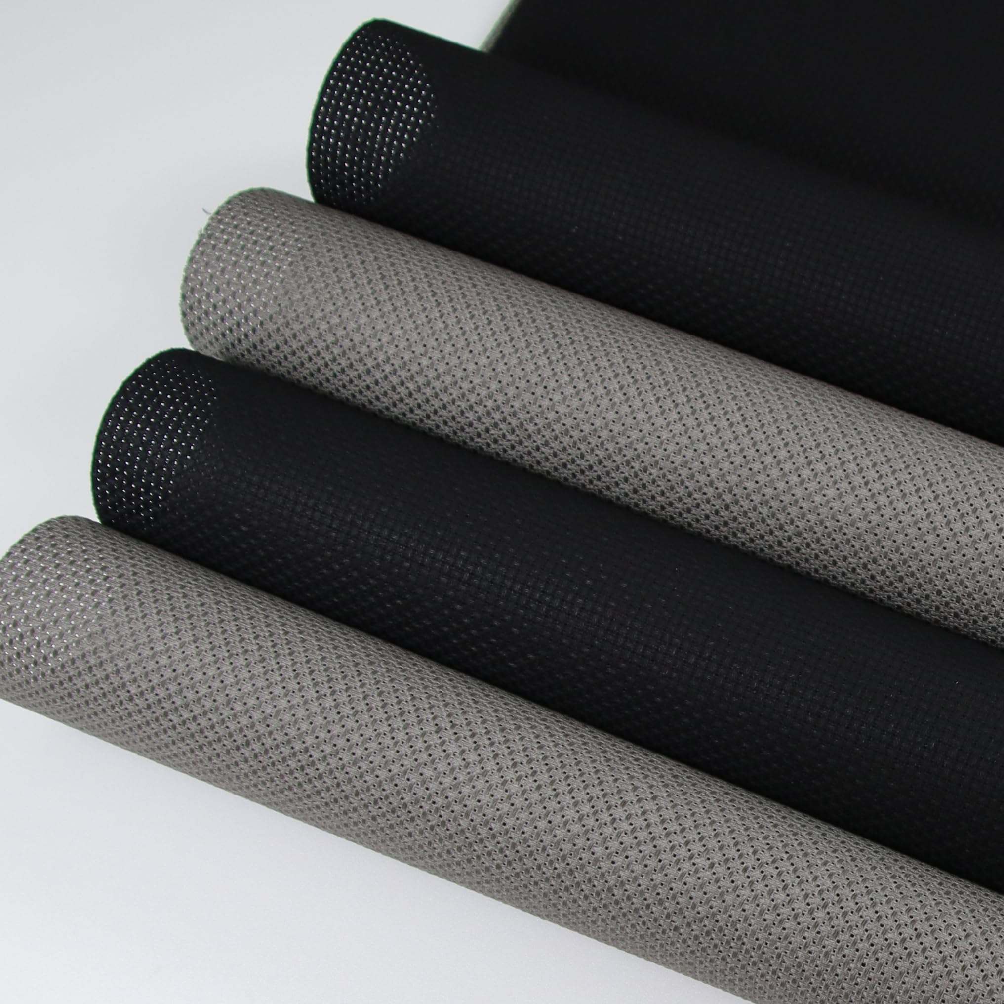KCS 4/6 pc of 12" x 18"(30cmx45cm) 16CT Counted Cotton Aida Cloth Cross Stitch Fabric (4 pc, Dark Grey+Black) - Image 3