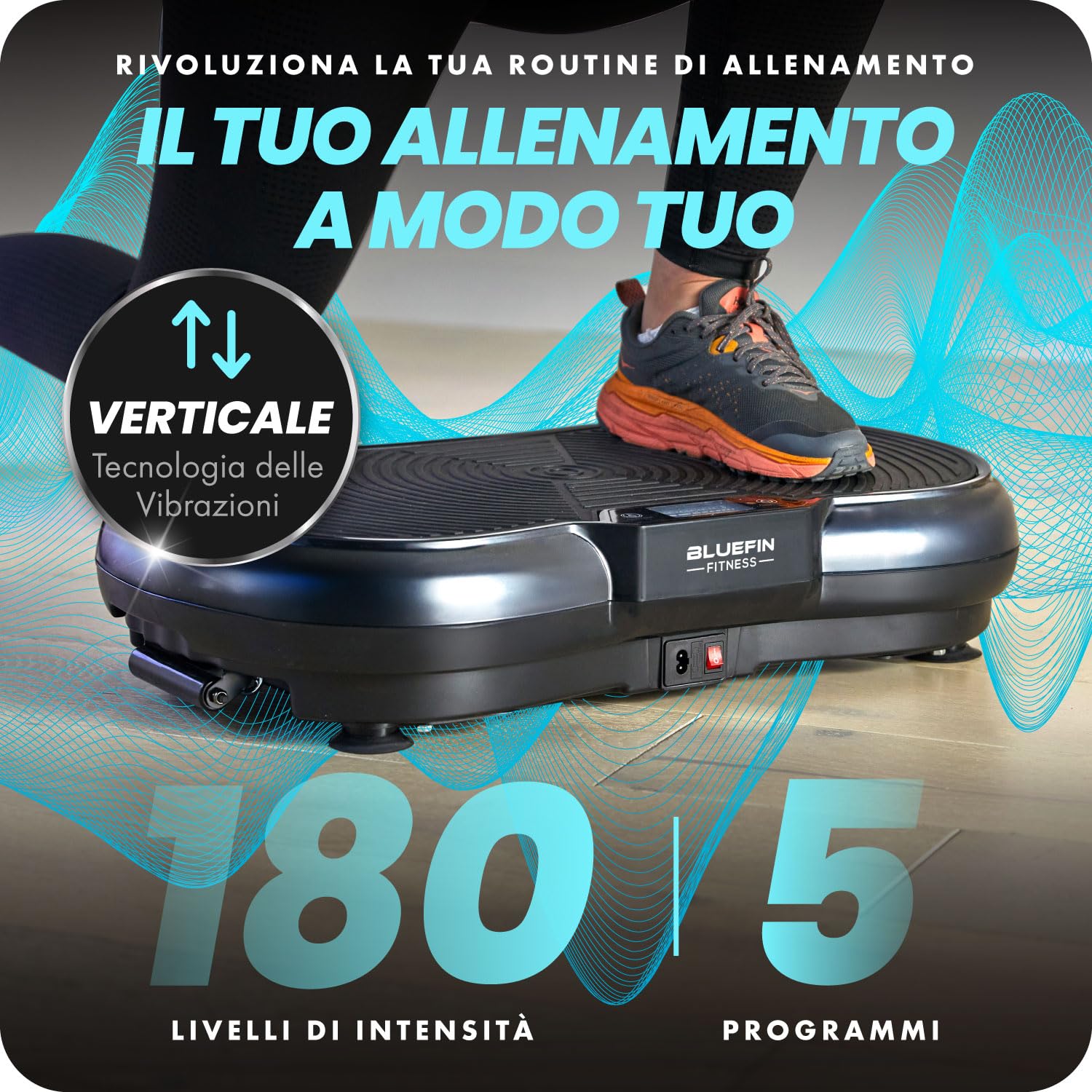 Bluefin Fitness Pedana Vibrante l'allenamento di tutto il corpo Macchina per l’esercizio fisico con le vibrazioni