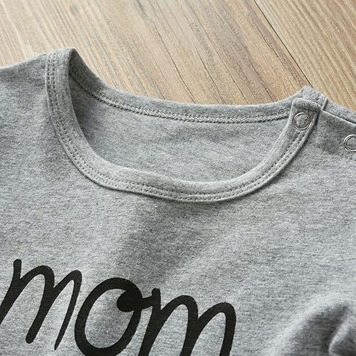 Miniatura 4 de Derouetkia Mameluco divertido con letras para bebés niños y niñas