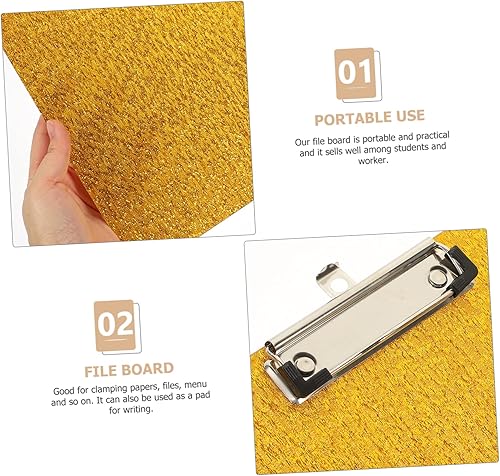 Miniatura 2 de Portapapeles acrílico portátil para uso en oficina y escuela, clip de documentos ligero para estudiantes y profesionales, notas y toma de notas