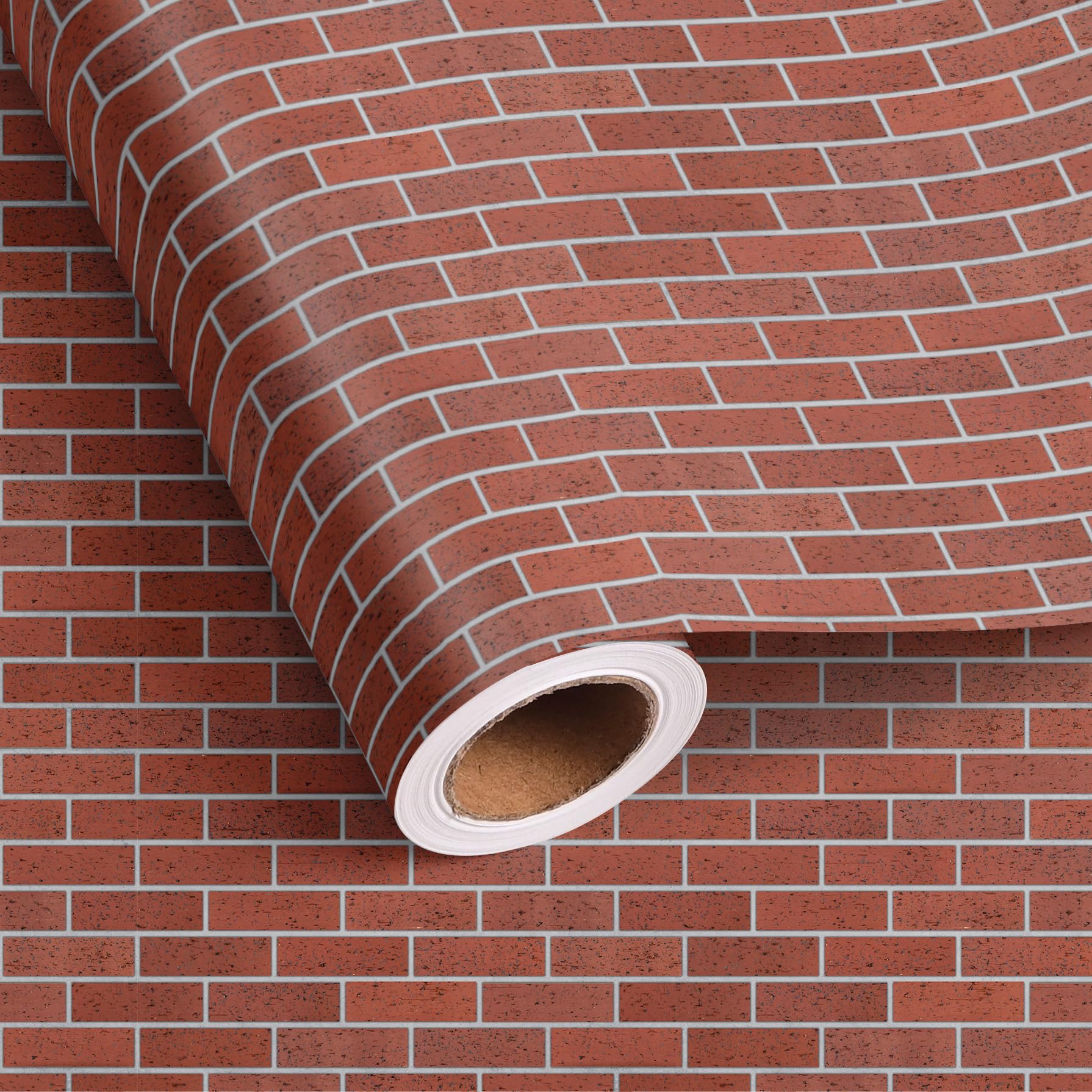 Photo 1 of lopmou Brick Wrapping Paper Roll - Red Brick Happy Birthday Gift Wrap
