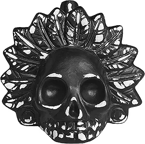 Aztec Death Whistle, Up To125+ Decibels Loud Real Screaming Aztec Death Whistle Loudest, Real Screaming Aztec Death Whistle Authentic Human Sounding Screams Aztec War Whistle(Black-White)
