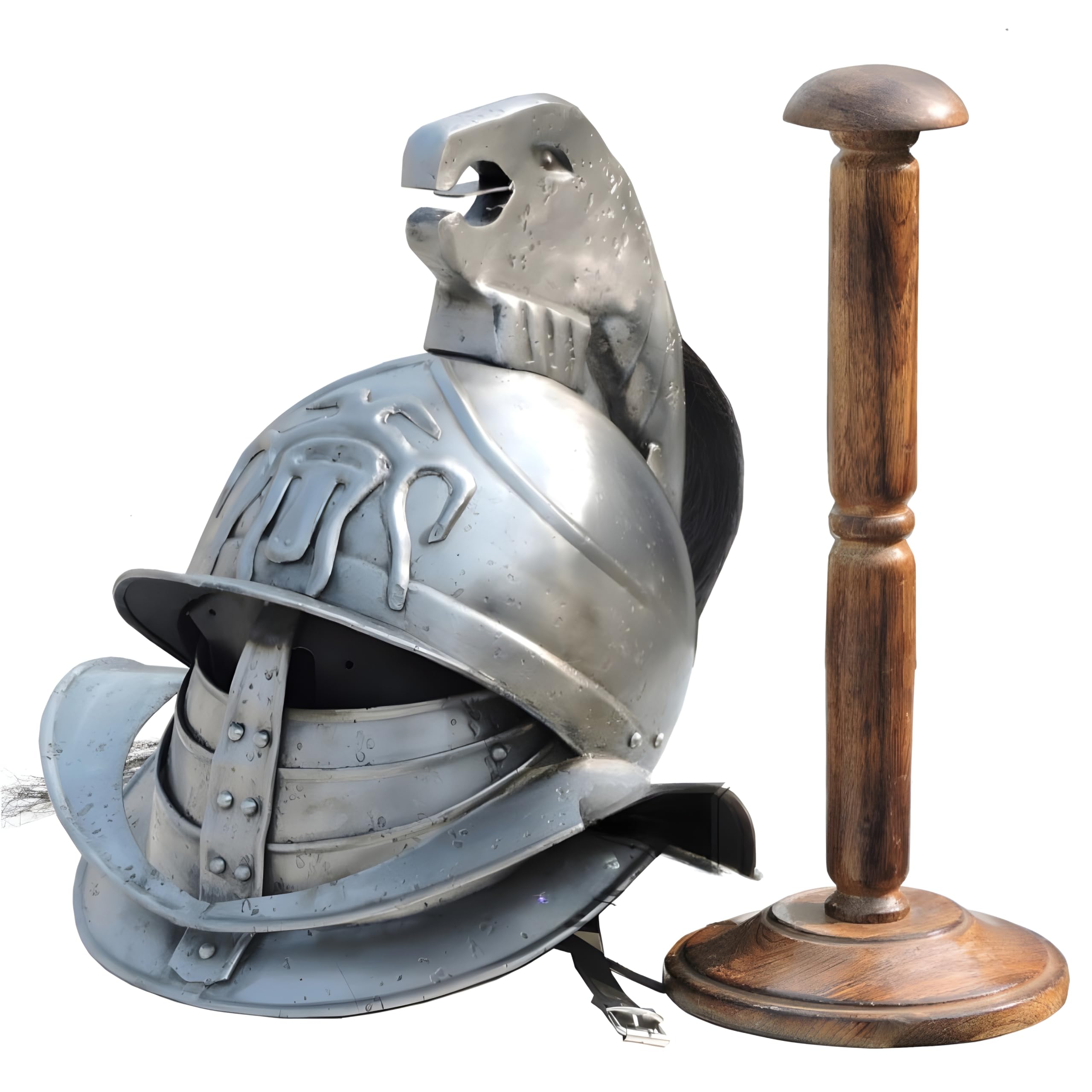 Medieval WarriorSpartacus Gladiator Replica Helmet with Stand