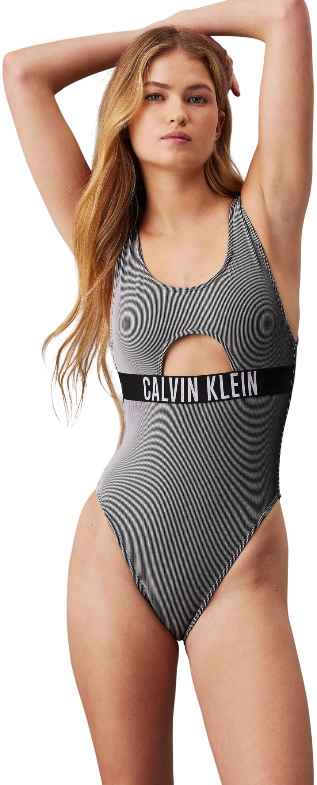 Calvin Klein Women's Cut-Out Swimsuit, Black (Pvh Black), XS