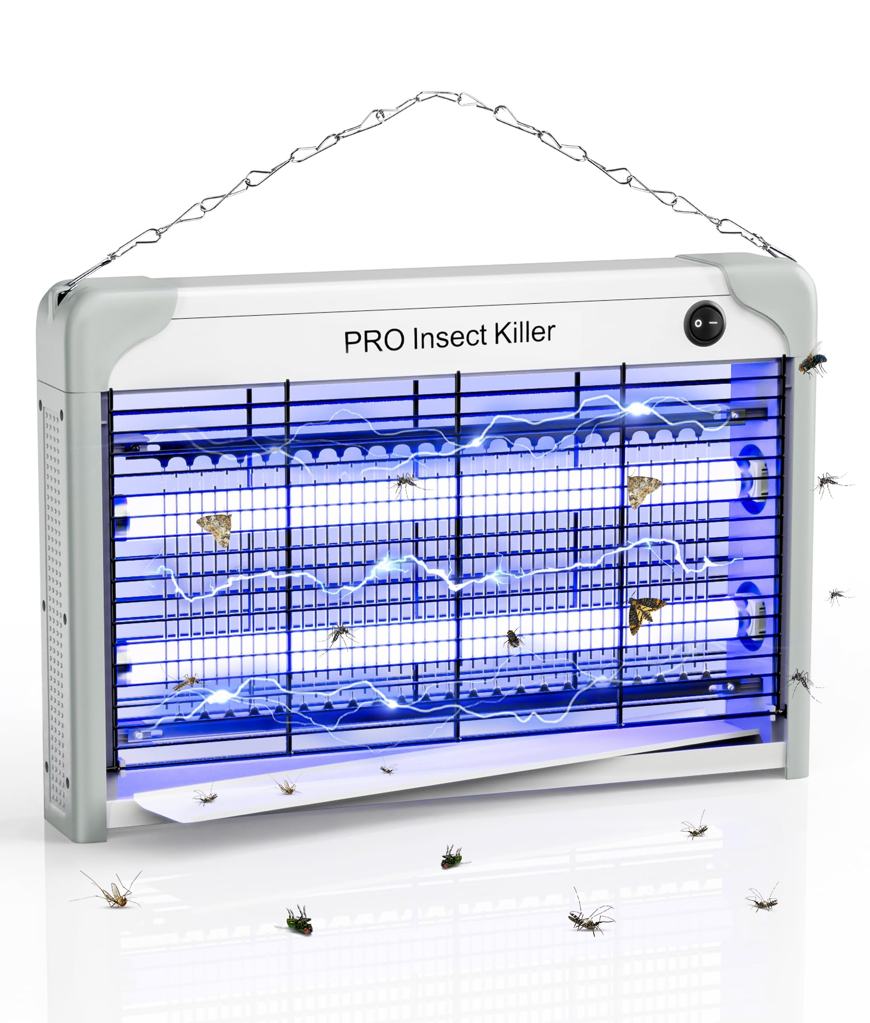 Spectracide Insect Zapper Electric Indoor 20W, 2400V Insect Killer Mosquito UV Light Insect Bug Catcher for Kitchen Living Room Restaurant Farms Warehouses Hospitals