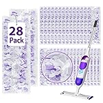 28 Count Disposable Heavy-Duty Power Mop Pads Refills for Swiffer Power Mop,Replacement Floor Cleaning Refills, Non-Washable & Unscented, Compatible with Swiffer PowerMop (Quick-Absorb, No Residue)